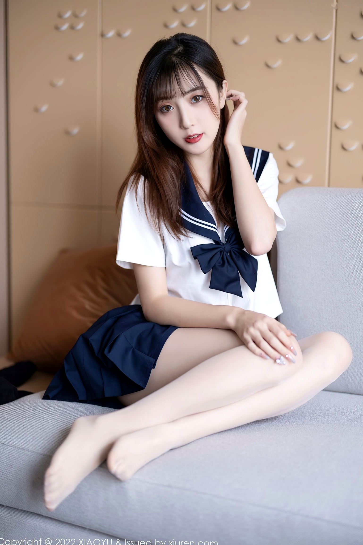 Gallery - XiaoYu语画界 - Painting World -726-林星阑-JK制服黑丝袜蕾丝内衣-2022.03.01语画界 - Painting World  林星阑女神私房照_秀色女神 - image 33