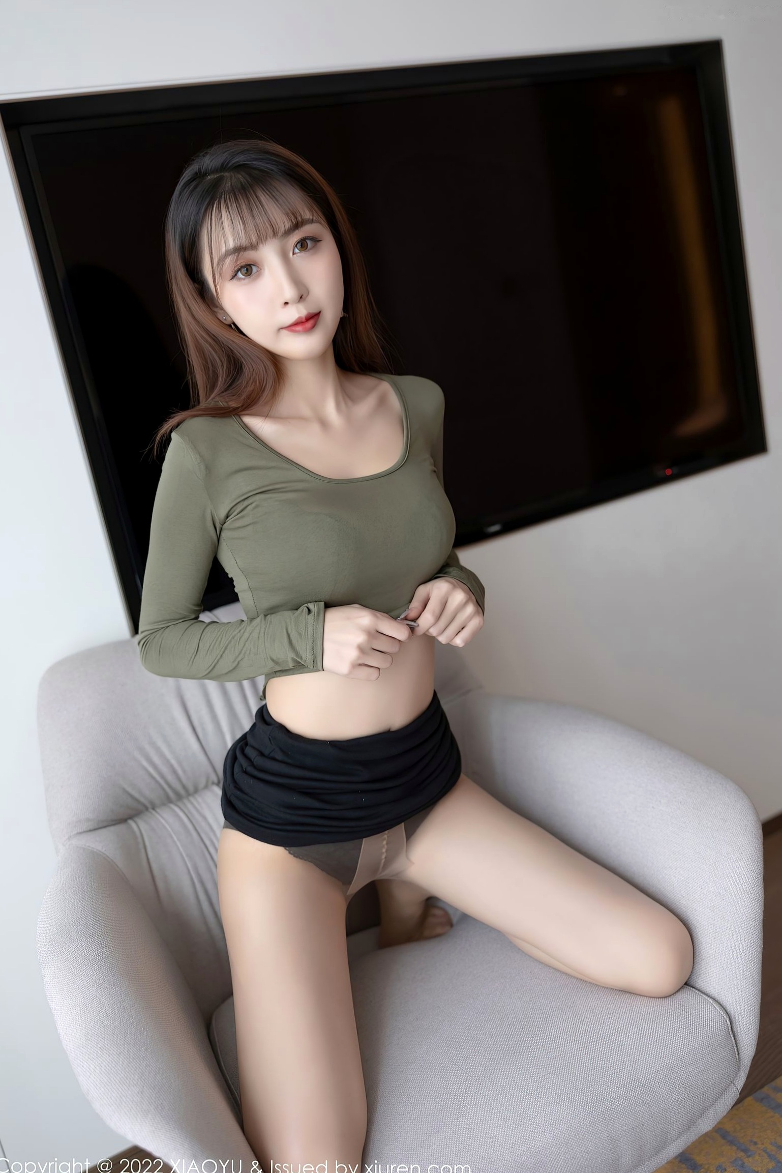 Gallery - XiaoYu语画界 - Painting World 706期：林星阑私房照，黑色精美蕾丝内衣秀，超薄肉丝袜勾勒修长美腿，室内慵懒撩人诱惑语画界 - Painting World 秀人网 - XiuRen 丝袜美腿内衣诱惑 林星阑女神私房照_秀色女神 - image 24