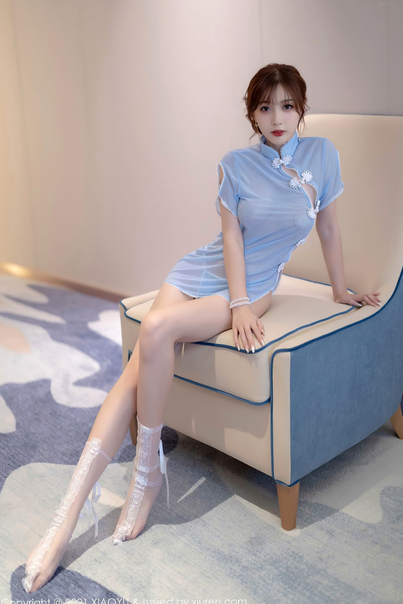 Gallery - XiaoYu语画界 - Painting World -594-林星阑：轻薄透视古韵旗袍诱惑，唯美私房写真，极致曼妙曲线尽显，2021.08.17旗袍性感诱惑私房照语画界 - Painting World 大尺度 林星阑女神私房照_秀色女神 - image 1