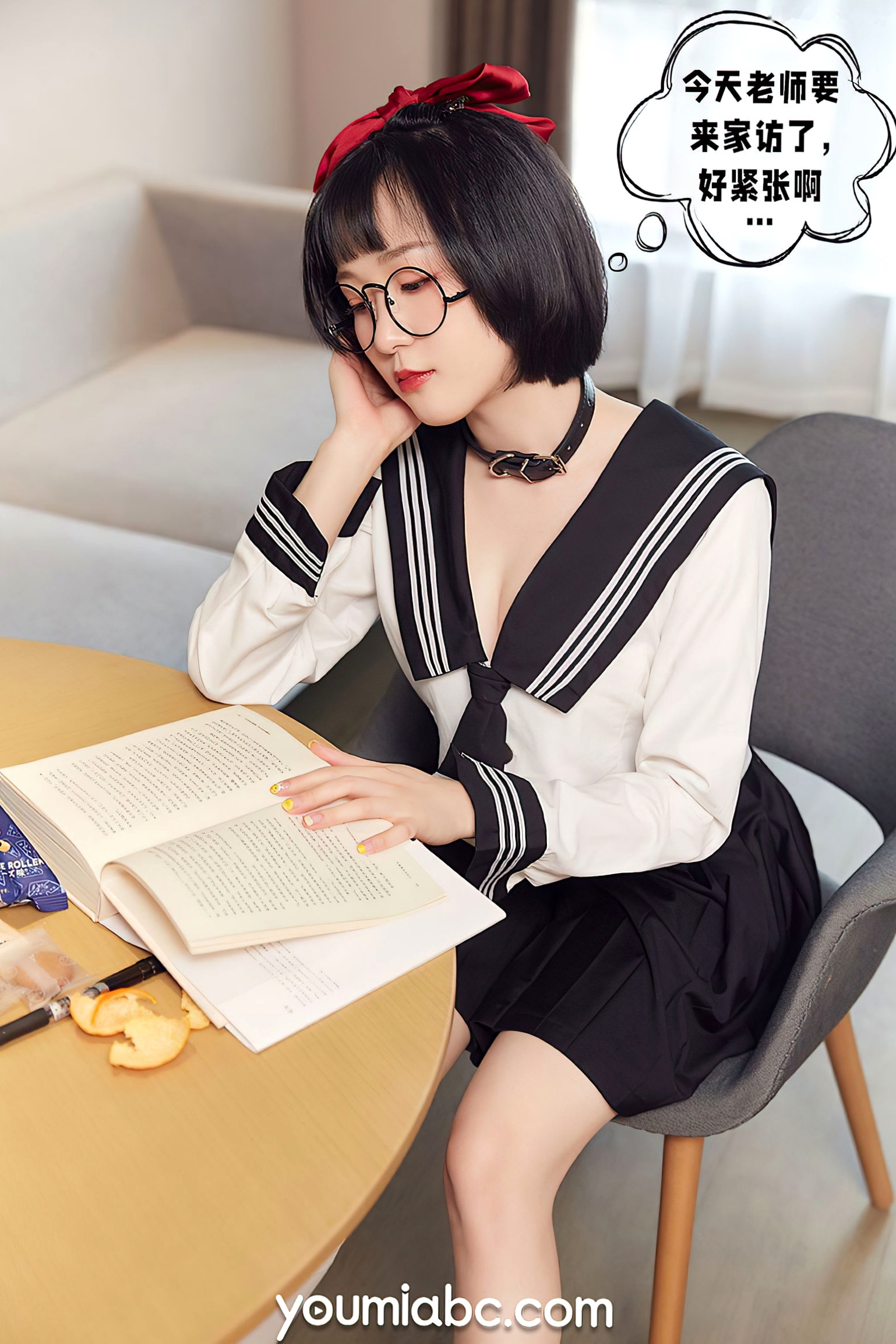 Gallery - YouMi尤蜜-2021.09.21-龙女宝宝-《秘密教学》尤蜜荟 - Chiness Model  龙女宝宝女神私房照_秀色女神 - image 5