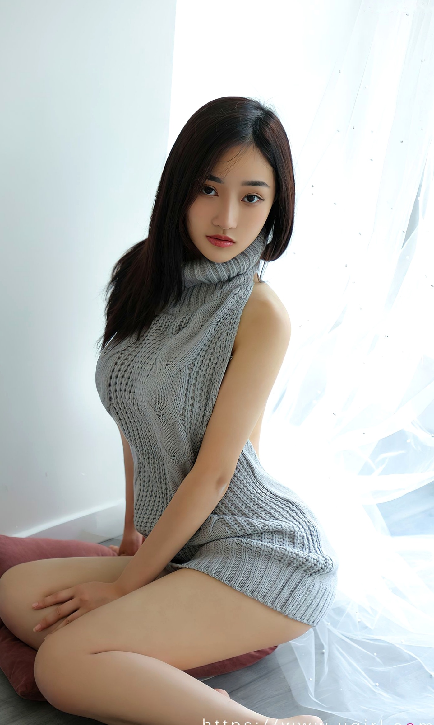 Gallery - UGirlsApp尤果圈 - Chiness Model 爱尤物 - Love Beauty -2780-西门小玉《藏头诗》私房写真：灰色高领露背毛衣展性感曼妙身姿（2024.02.11）爱尤物 - Love Beauty 私房照性感尤果网 - Chiness Model 诱惑尤物 西门小玉女神私房照_秀色女神 - image 26