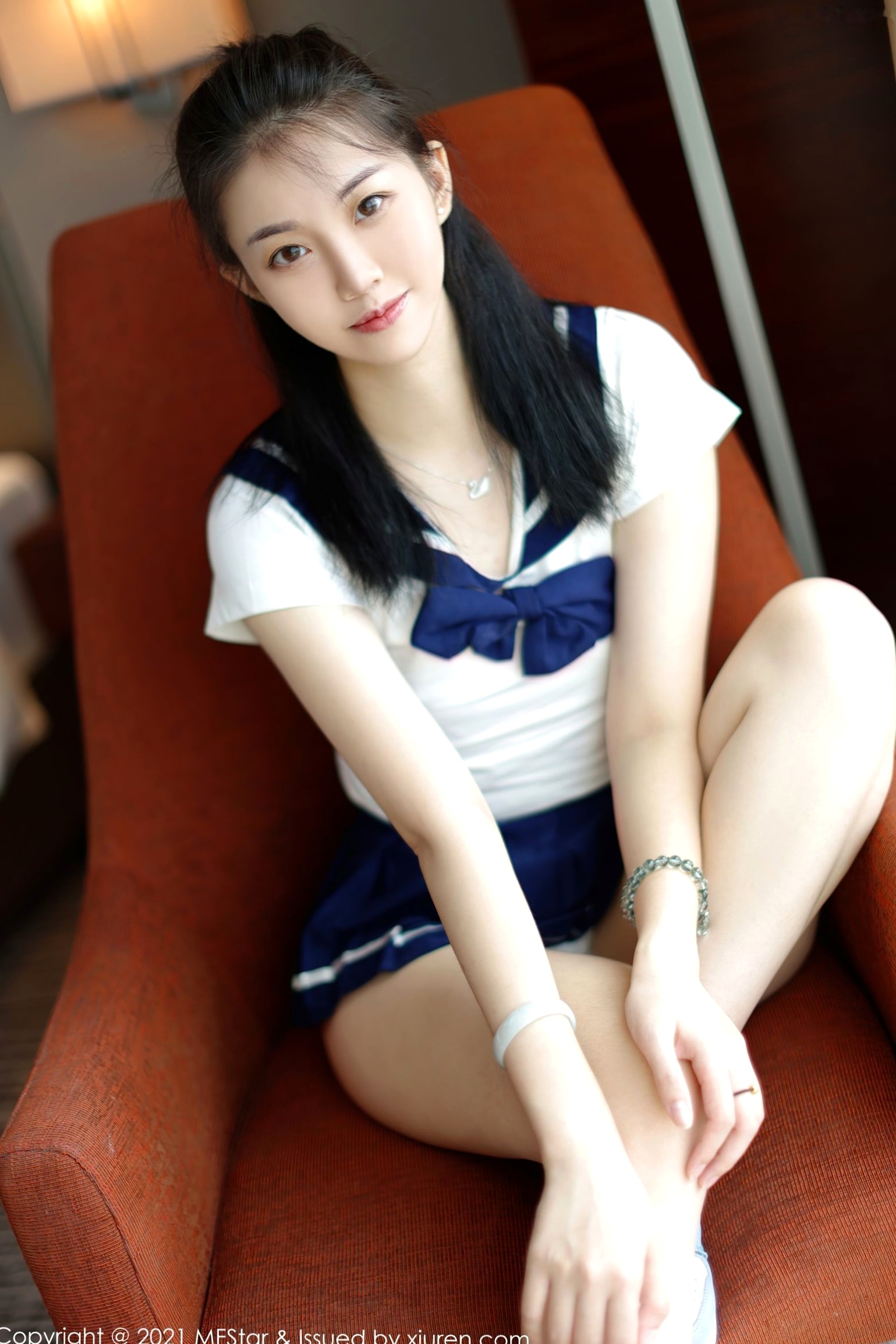 Gallery - MFStar模范学院-526-一颗甜蛋黄a-性感JK制服-居家私房清纯美腿运动风-2021.08.16模范学院制服性感清纯美腿私房照 一颗甜蛋黄a女神私房照_秀色女神 - image 7
