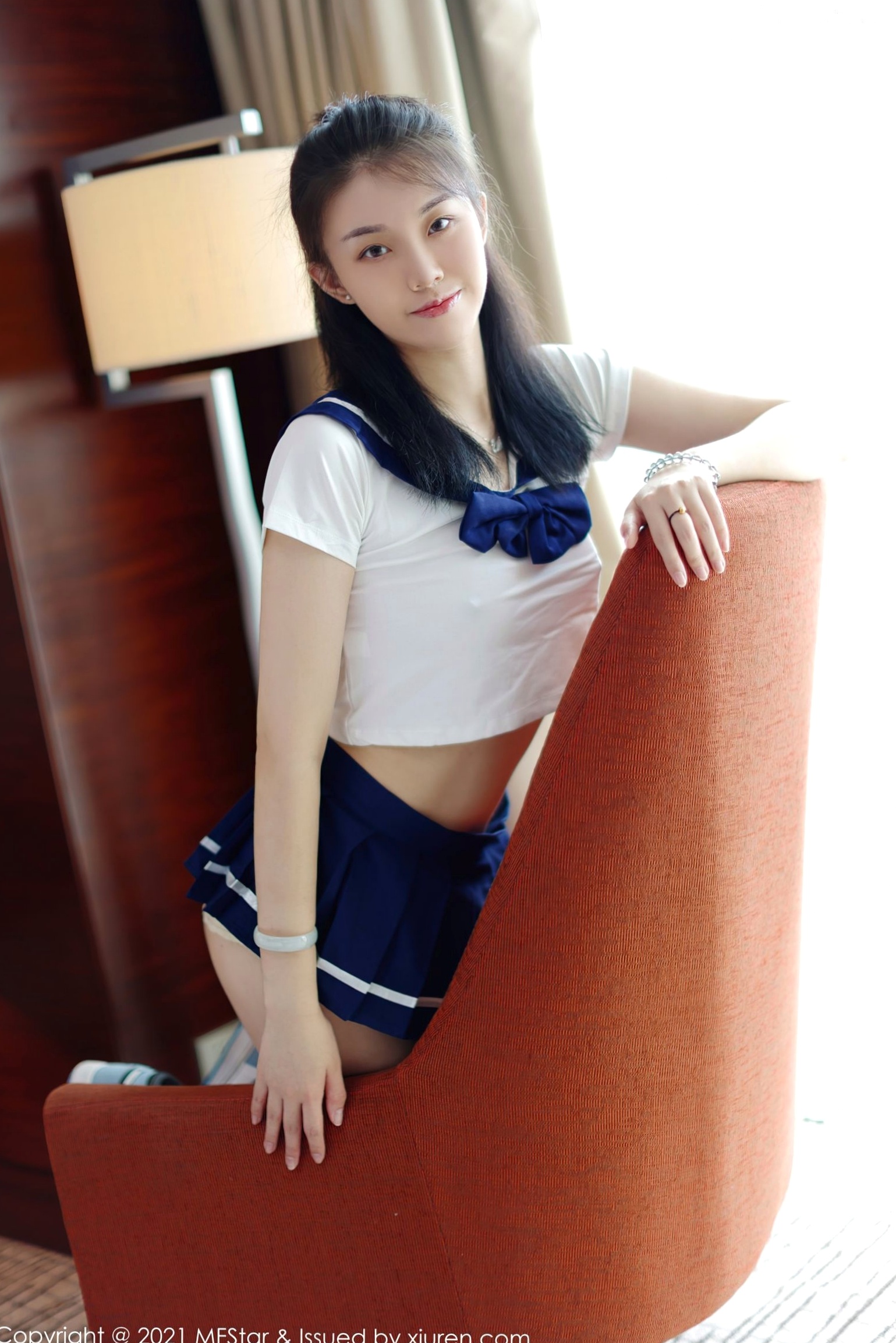 Gallery - MFStar模范学院-526-一颗甜蛋黄a-性感JK制服-居家私房清纯美腿运动风-2021.08.16模范学院制服性感清纯美腿私房照 一颗甜蛋黄a女神私房照_秀色女神 - image 19