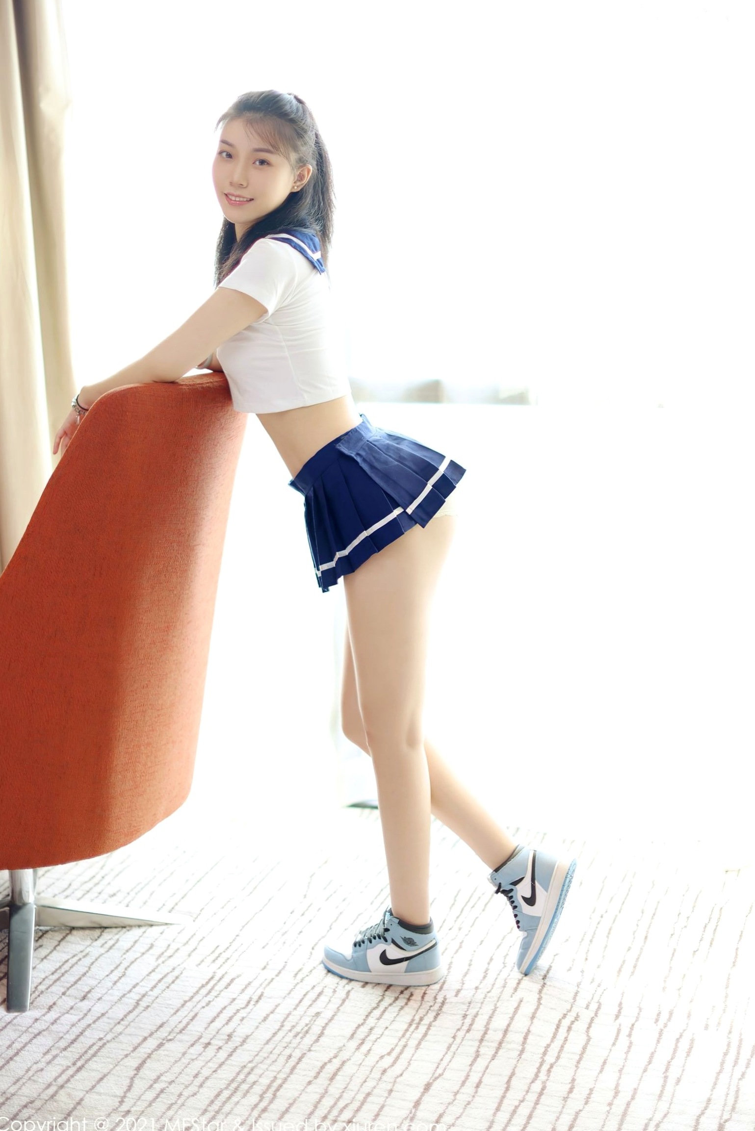 Gallery - MFStar模范学院-526-一颗甜蛋黄a-性感JK制服-居家私房清纯美腿运动风-2021.08.16模范学院制服性感清纯美腿私房照 一颗甜蛋黄a女神私房照_秀色女神 - image 27
