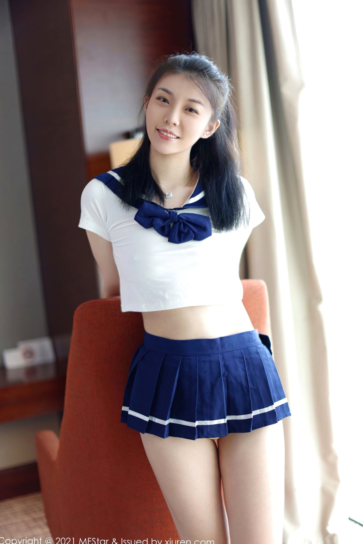 Gallery - MFStar模范学院-526-一颗甜蛋黄a-性感JK制服-居家私房清纯美腿运动风-2021.08.16模范学院制服性感清纯美腿私房照 一颗甜蛋黄a女神私房照_秀色女神 - image 31