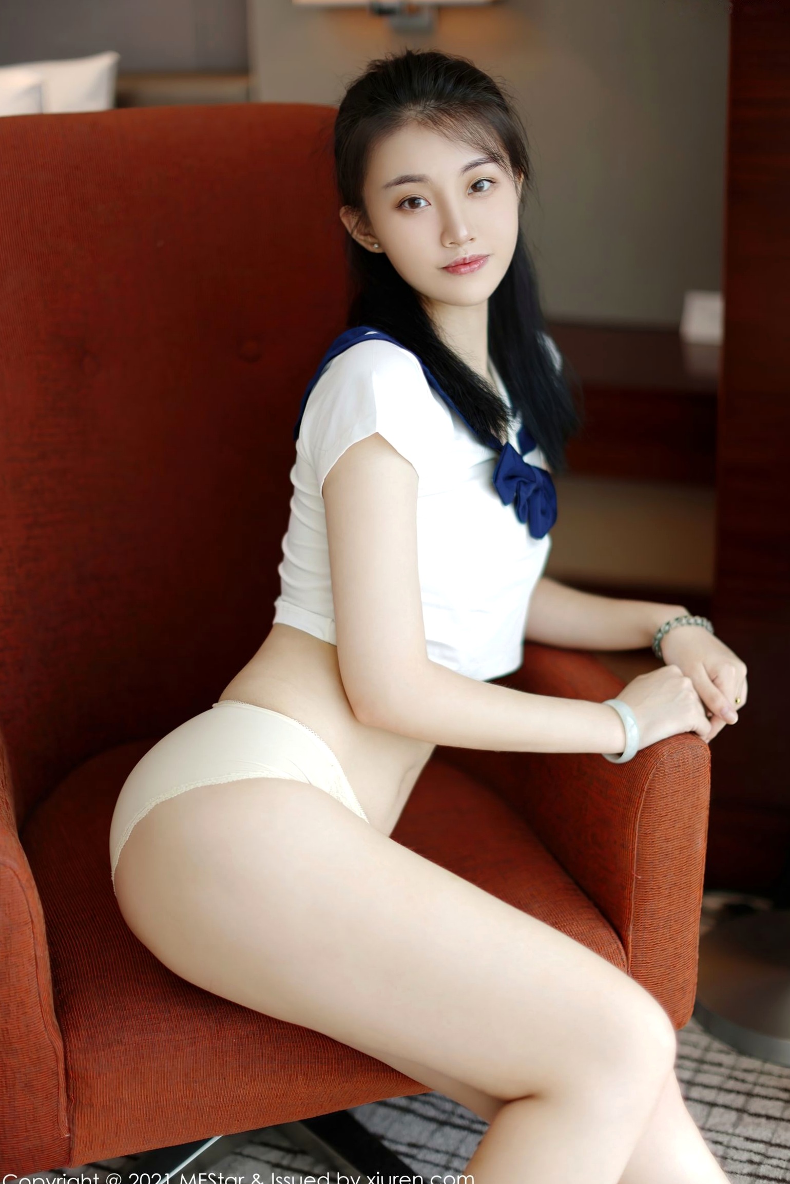 Gallery - MFStar模范学院-526-一颗甜蛋黄a-性感JK制服-居家私房清纯美腿运动风-2021.08.16模范学院制服性感清纯美腿私房照 一颗甜蛋黄a女神私房照_秀色女神 - image 44