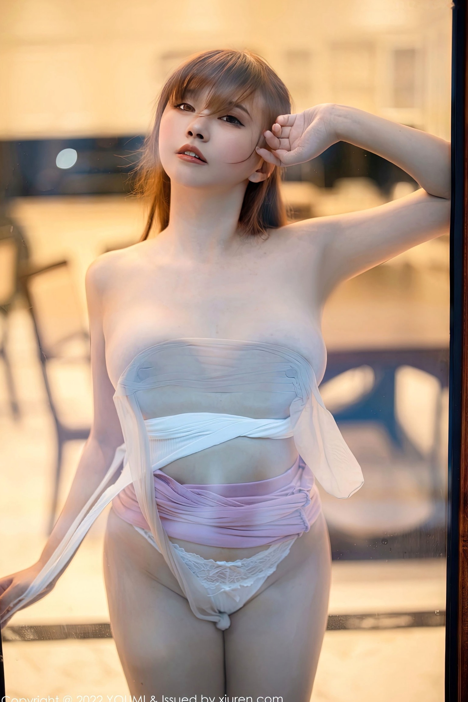 Gallery - YouMi尤蜜荟 - Chiness Model -872-张思允Nice-纯欲私房白色修身上衣粉短裙-极致诱惑女神高清美图-2022.12.01尤蜜荟 - Chiness Model 性感诱惑极品私房照 张思允女神私房照_秀色女神 - image 65