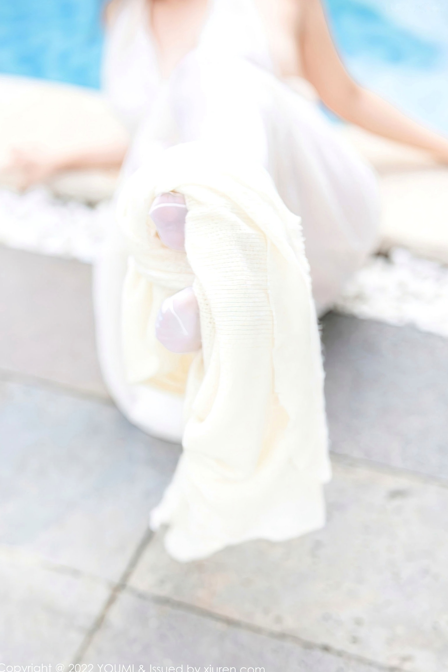 Gallery - YouMi尤蜜荟 - Chiness Model 862期：张思允Nice女神，泳池清凉湿身白色连衣裙，极致诱惑私房美图尤蜜荟 - Chiness Model 性感游泳池湿身女神 张思允女神私房照_秀色女神 - image 18