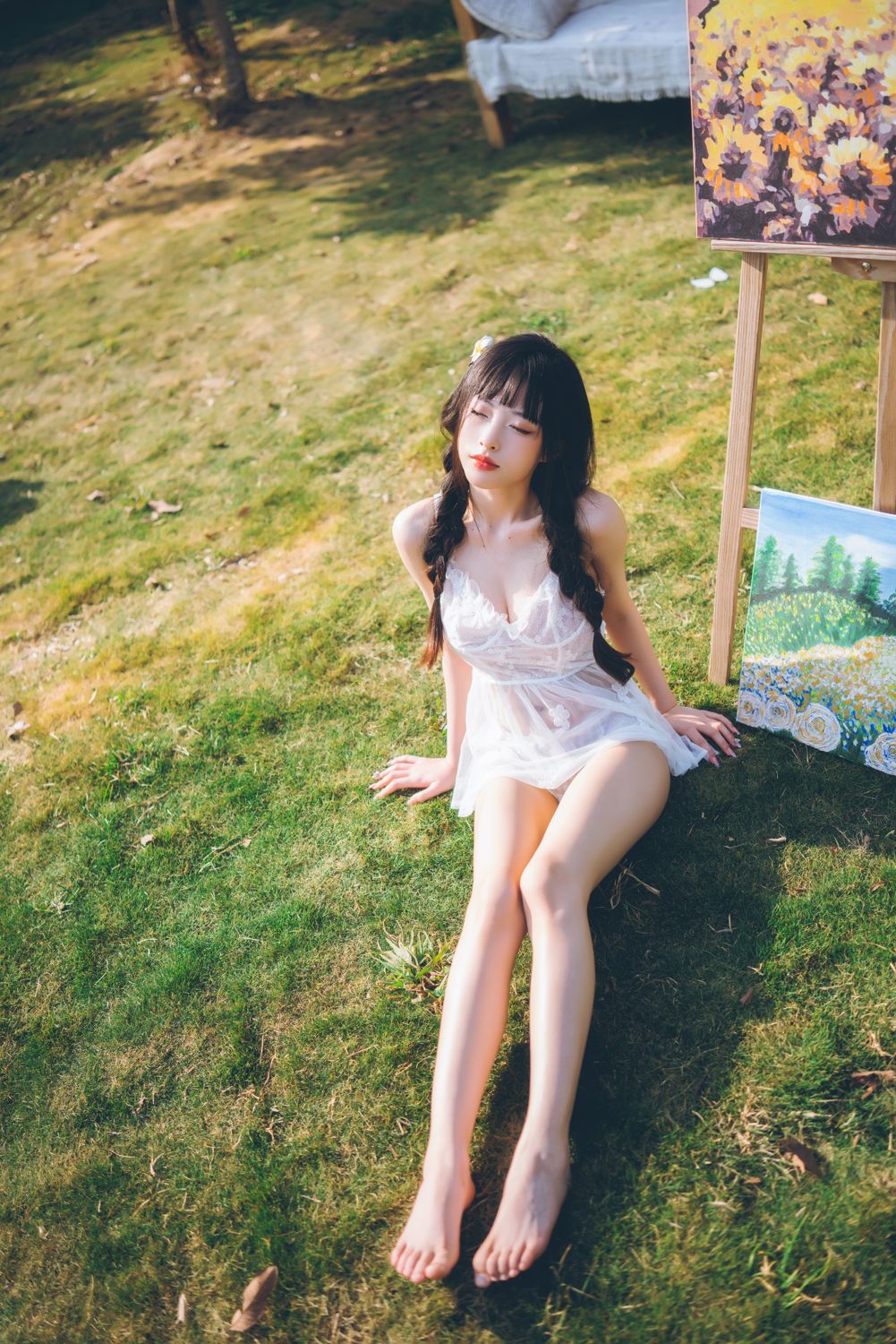 清水由乃 - 田园蕾丝裙