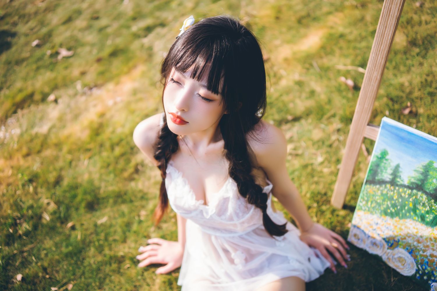 清水由乃 - 田园蕾丝裙
