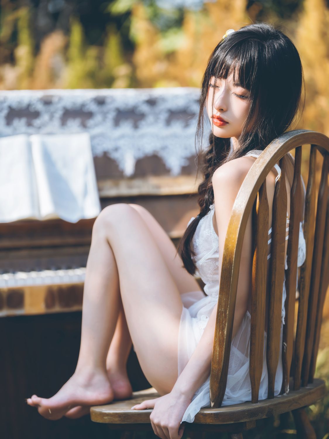 清水由乃 - 田园蕾丝裙