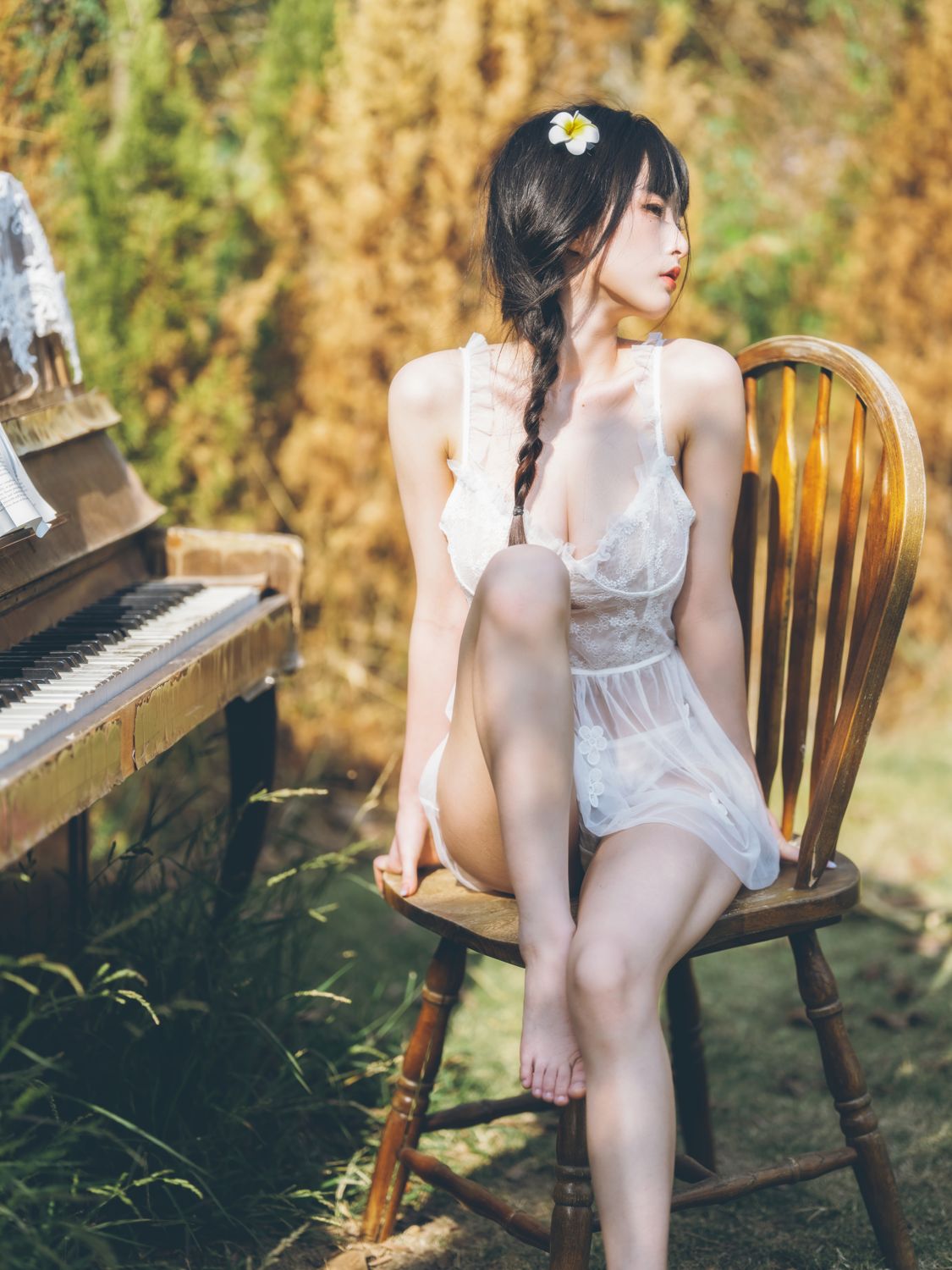 清水由乃 - 田园蕾丝裙