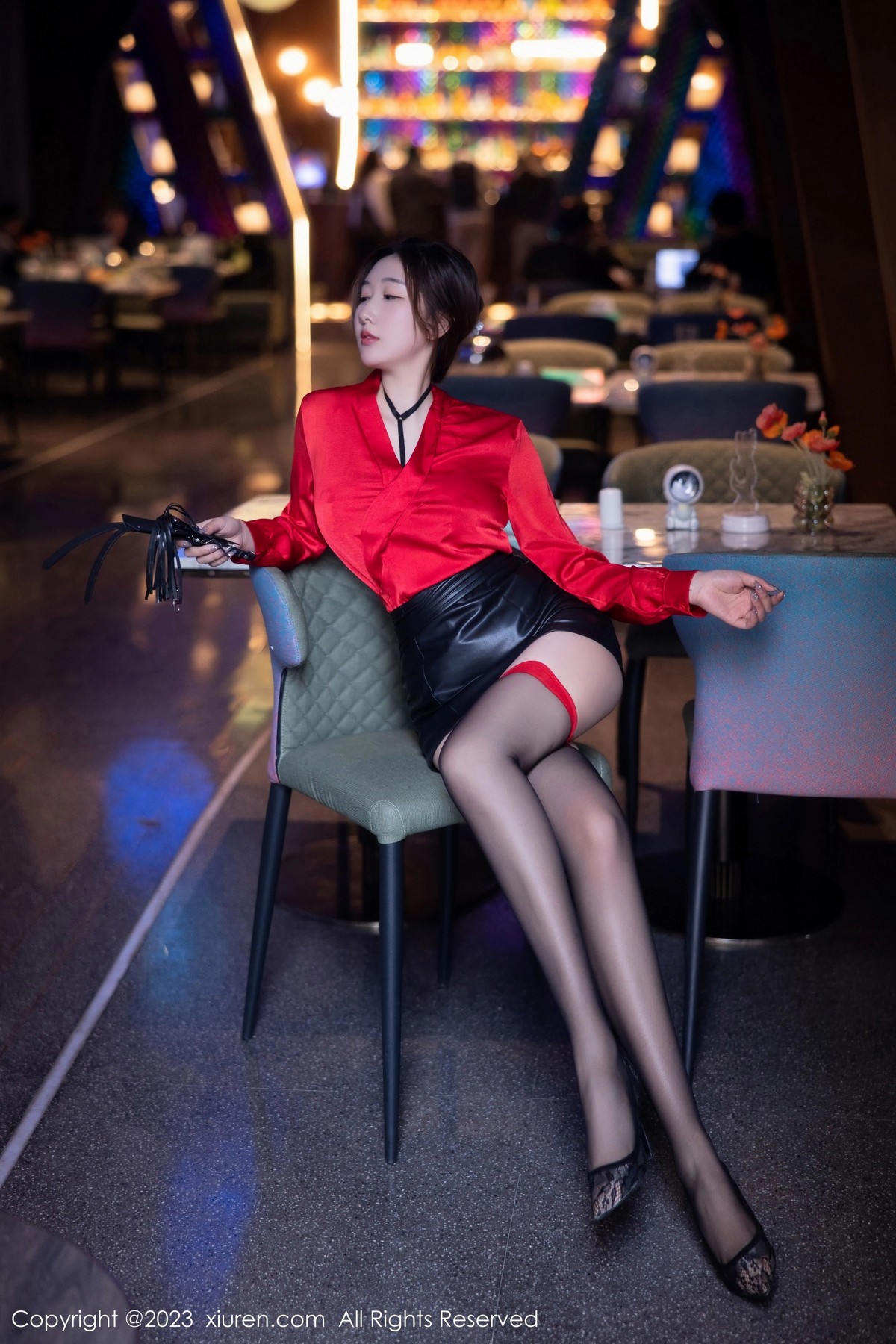 [XiuRen]高清写真图 2023.04.06 No.6529 江真真 黑丝短裙