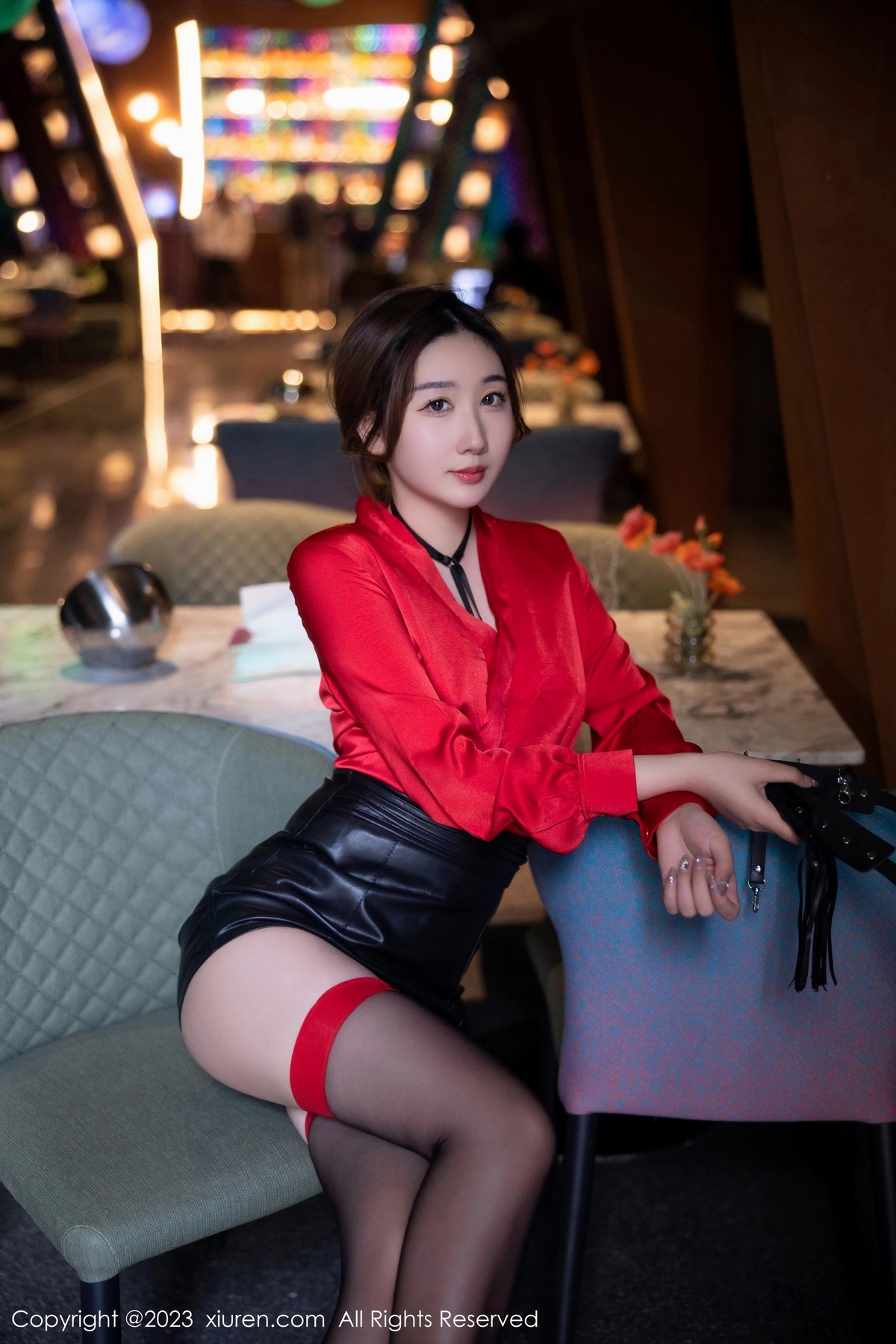 [XiuRen]高清写真图 2023.04.06 No.6529 江真真 黑丝短裙