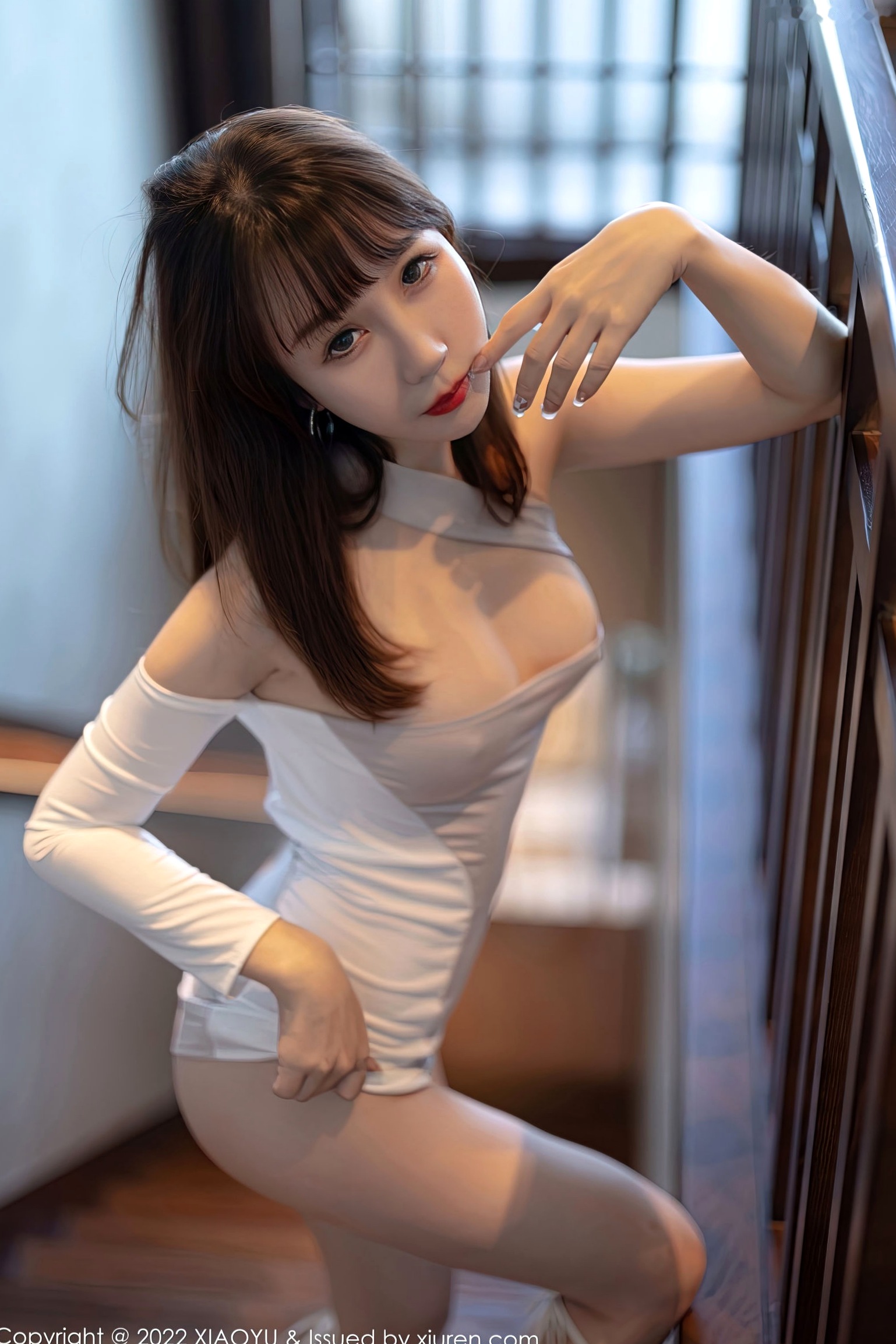 Gallery - XiaoYu语画界 - Painting World -900-波巧酱-浅紫色镂空连衣短裙私房大尺度写真，白嫩美腿与高跟鞋的极致诱惑-2022.11.09语画界 - Painting World 性感诱惑私房照美腿 波巧酱女神私房照_秀色女神 - image 49