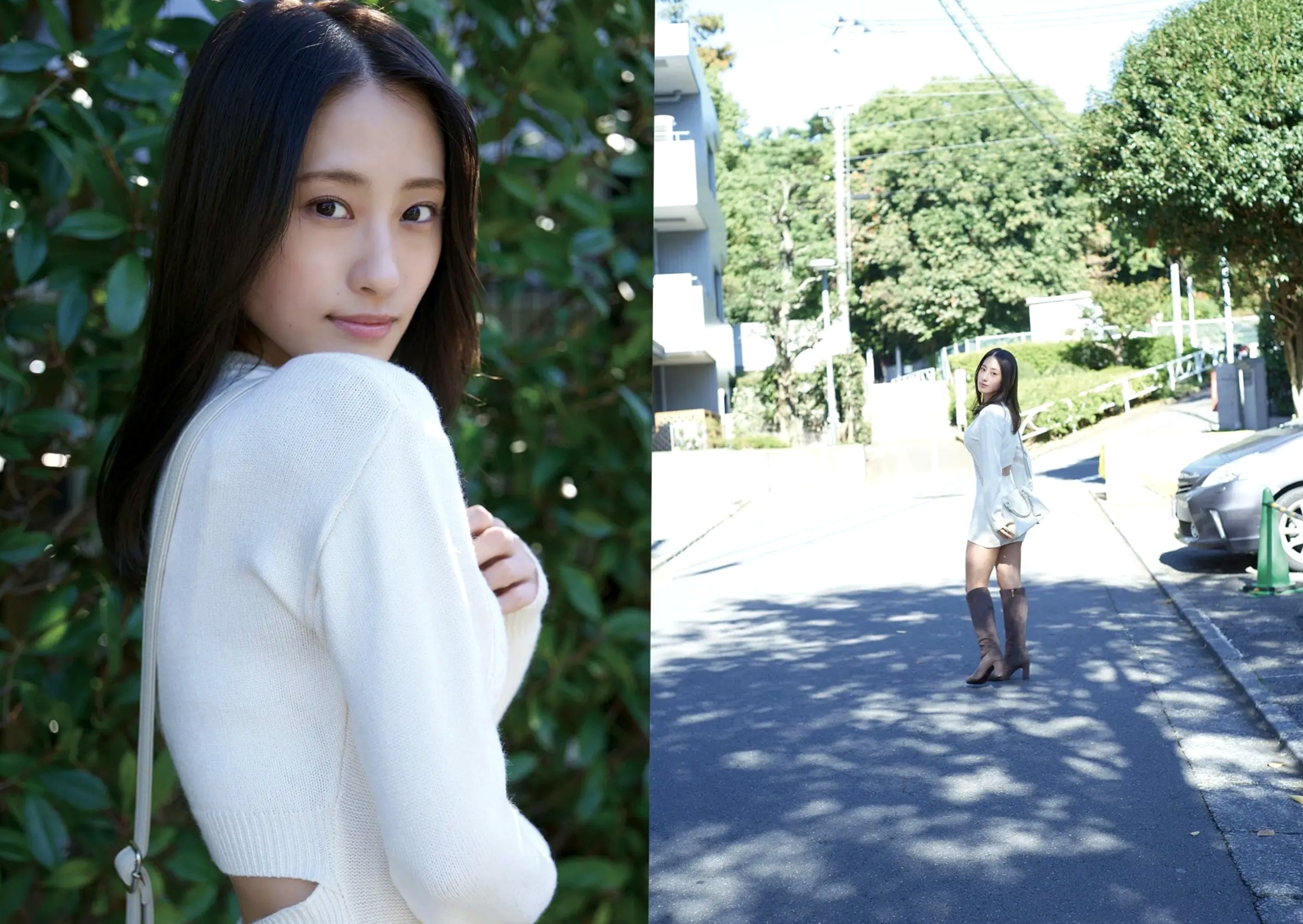 澄田綾乃 - 長い春，居家私房写真，慵懒柔美光影，极品针织连身裙，展现曼妙曲线与极致诱惑