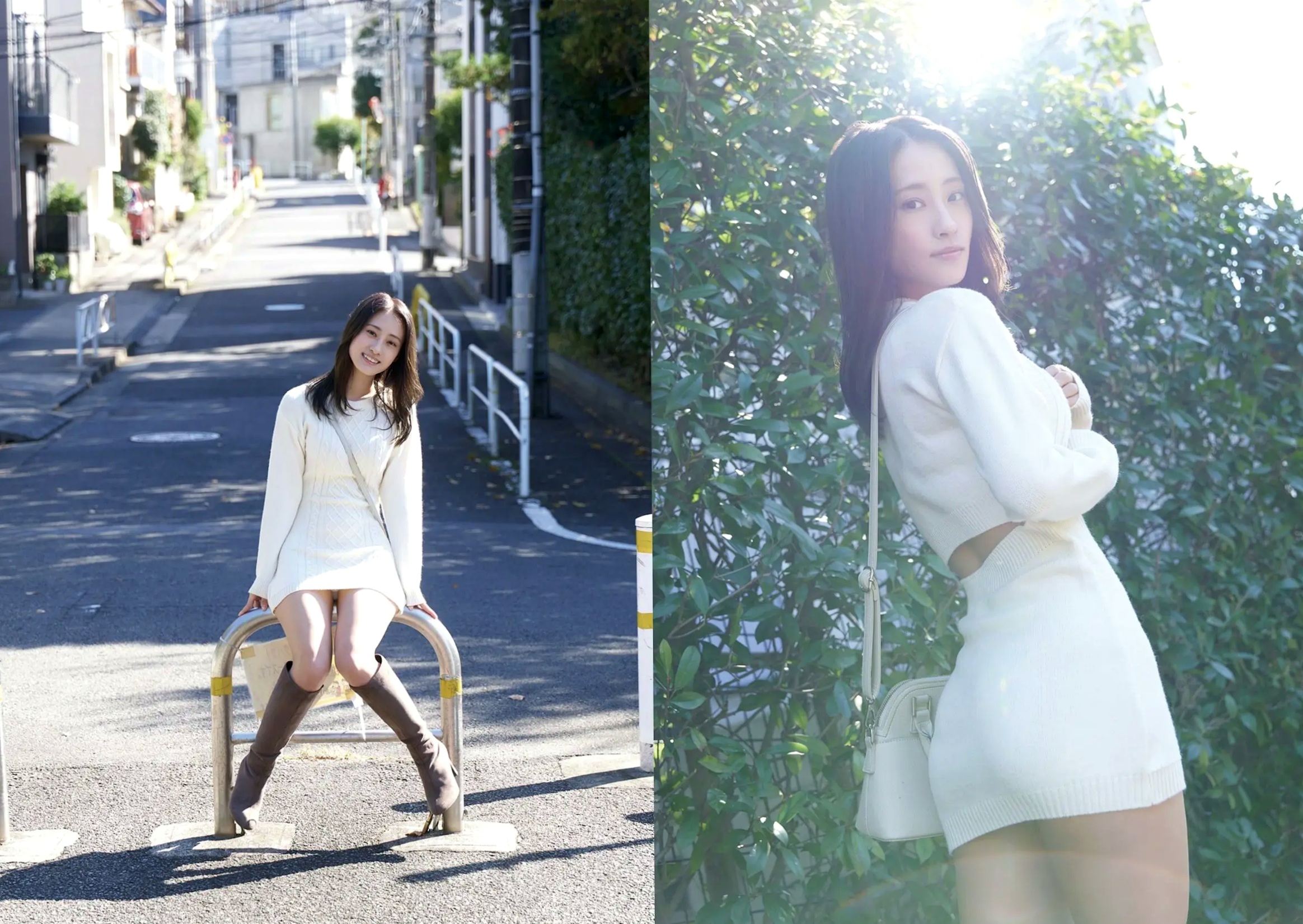 澄田綾乃 - 長い春，居家私房写真，慵懒柔美光影，极品针织连身裙，展现曼妙曲线与极致诱惑