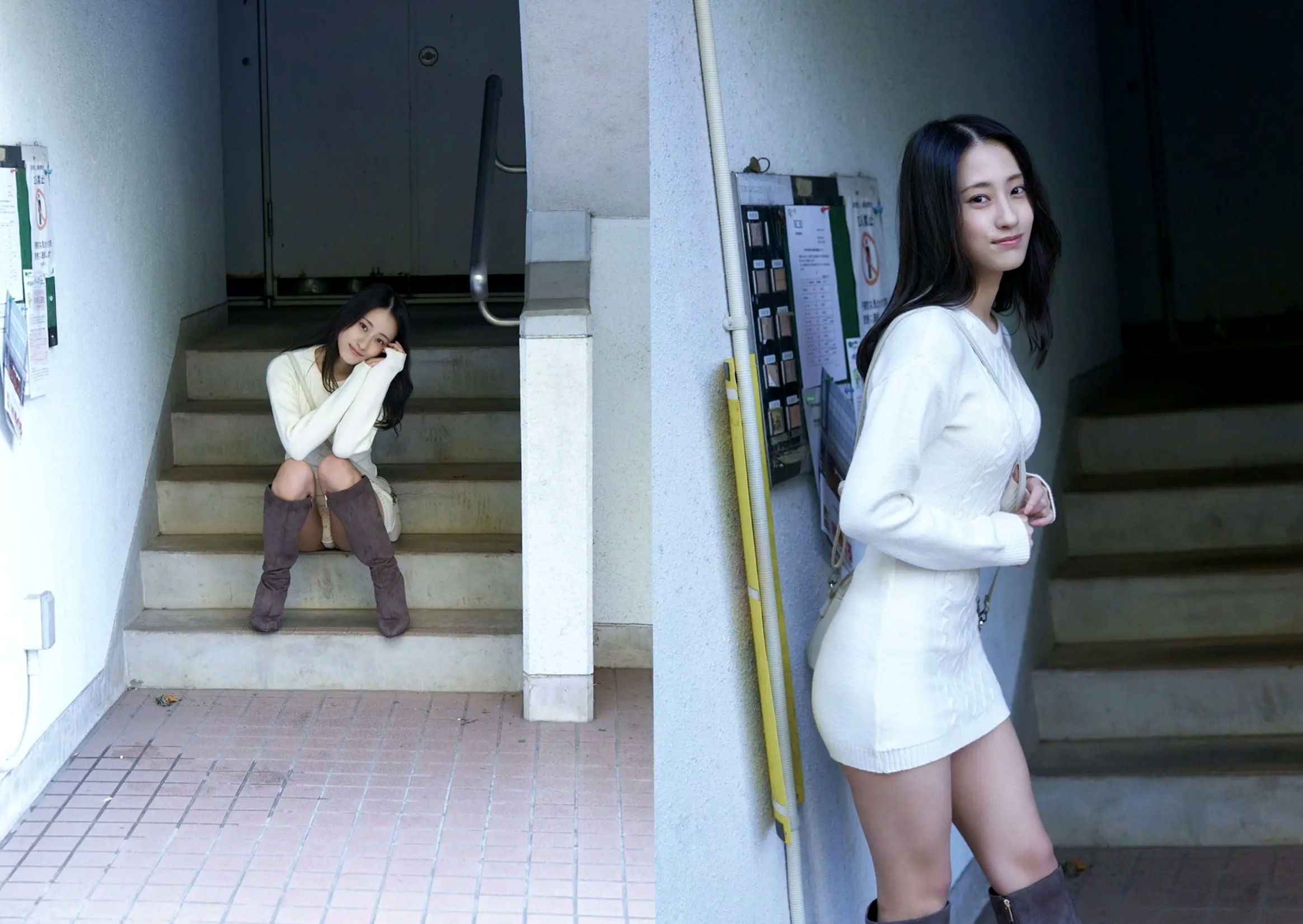 澄田綾乃 - 長い春，居家私房写真，慵懒柔美光影，极品针织连身裙，展现曼妙曲线与极致诱惑