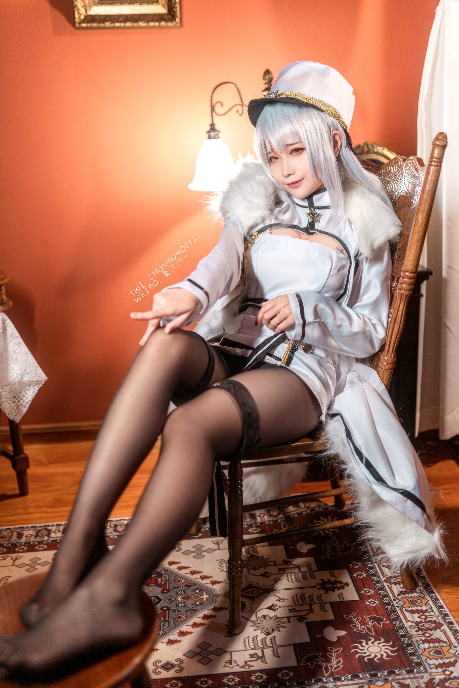 Gallery - 蠢沫沫-090-甘古特：高冷军装角色扮演，透亮黑丝制服诱惑，极致还原写真角色扮演制服黑丝冷艳丝袜 蠢沫沫女神私房照_秀色女神 - image 14