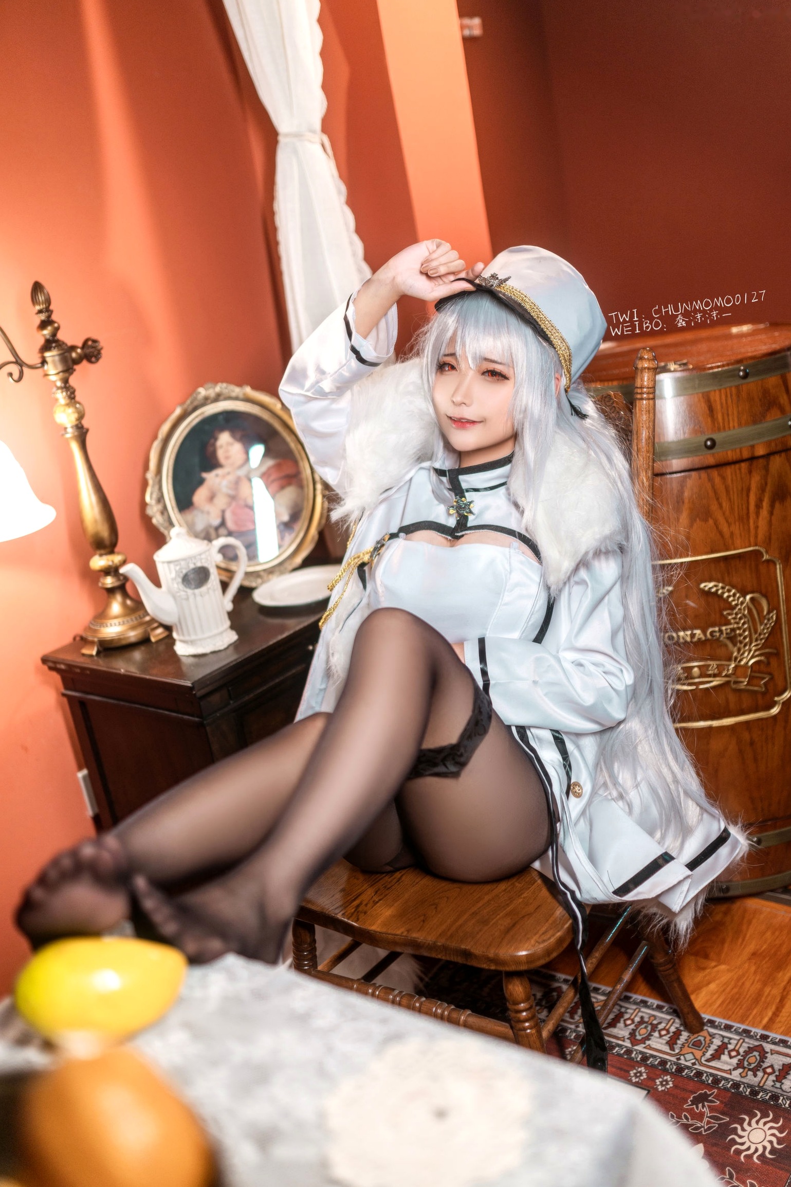 Gallery - 蠢沫沫-090-甘古特：高冷军装角色扮演，透亮黑丝制服诱惑，极致还原写真角色扮演制服黑丝冷艳丝袜 蠢沫沫女神私房照_秀色女神 - image 29