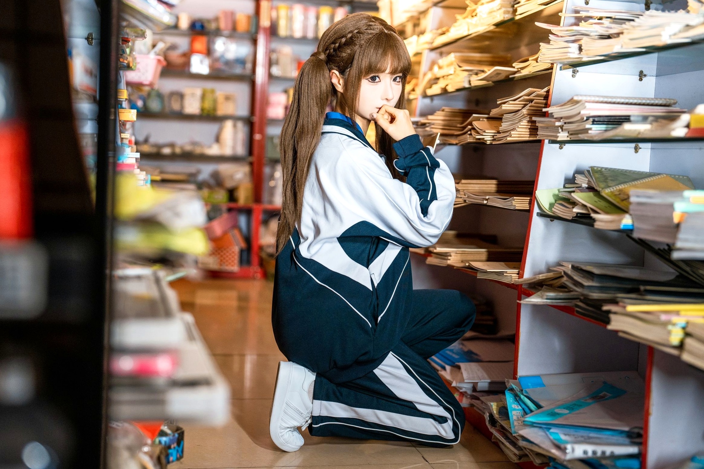 Gallery - 蠢沫沫-蠢沫沫奇遇记③：校服书店私房、二次元角色扮演、大胆身体彩绘、日系萝莉诱惑写真角色扮演校服萝莉私房照诱惑 蠢沫沫女神私房照_秀色女神 - image 1