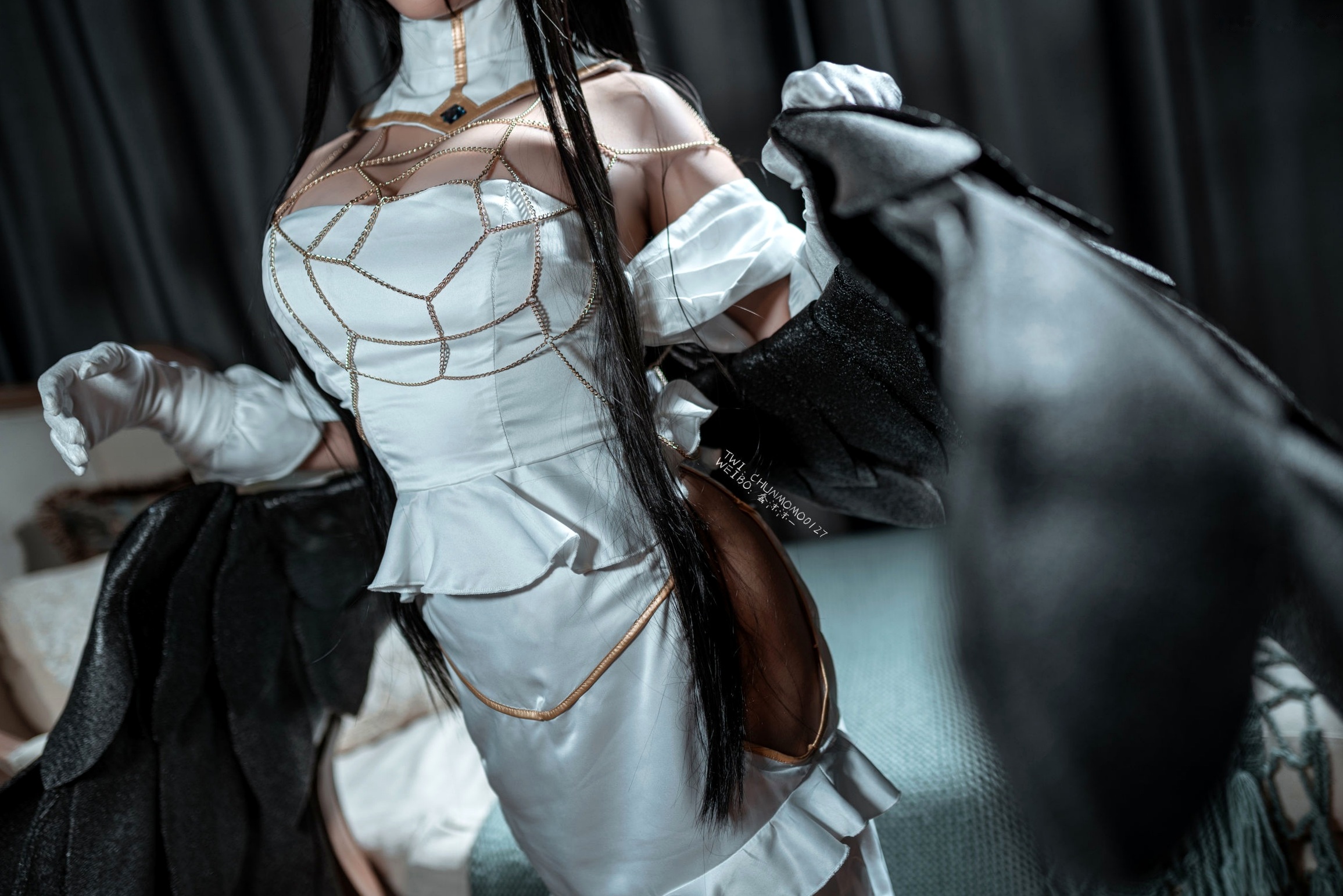 Gallery - 蠢沫沫-085-雅儿贝德原皮：极致还原动漫角色，华丽礼服展现暗黑御姐风，精美私房Cos作品角色扮演私房照冷艳御女郎 - Royal Lady  蠢沫沫女神私房照_秀色女神 - image 5