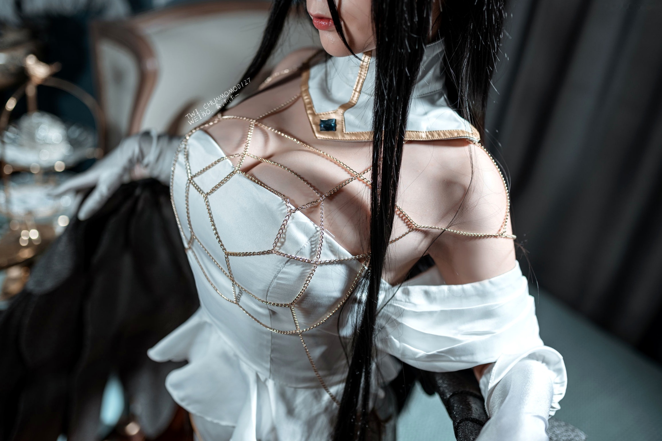 Gallery - 蠢沫沫-085-雅儿贝德原皮：极致还原动漫角色，华丽礼服展现暗黑御姐风，精美私房Cos作品角色扮演私房照冷艳御女郎 - Royal Lady  蠢沫沫女神私房照_秀色女神 - image 7