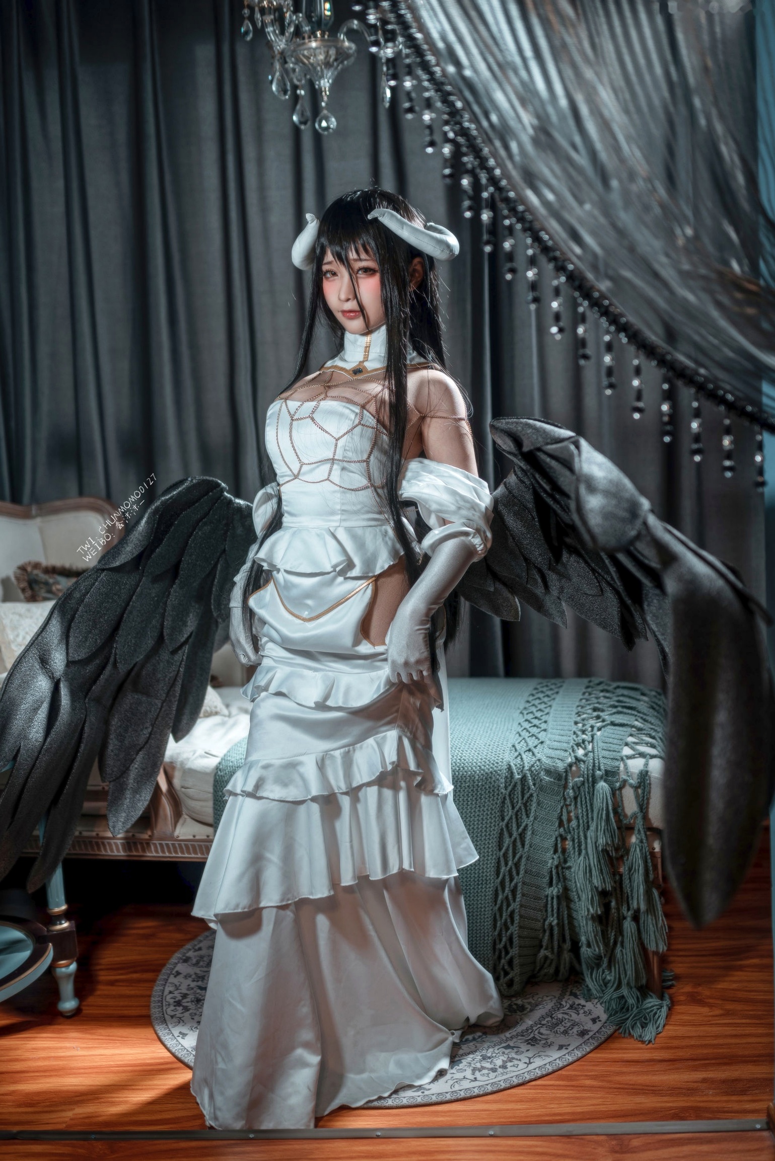 Gallery - 蠢沫沫-085-雅儿贝德原皮：极致还原动漫角色，华丽礼服展现暗黑御姐风，精美私房Cos作品角色扮演私房照冷艳御女郎 - Royal Lady  蠢沫沫女神私房照_秀色女神 - image 13