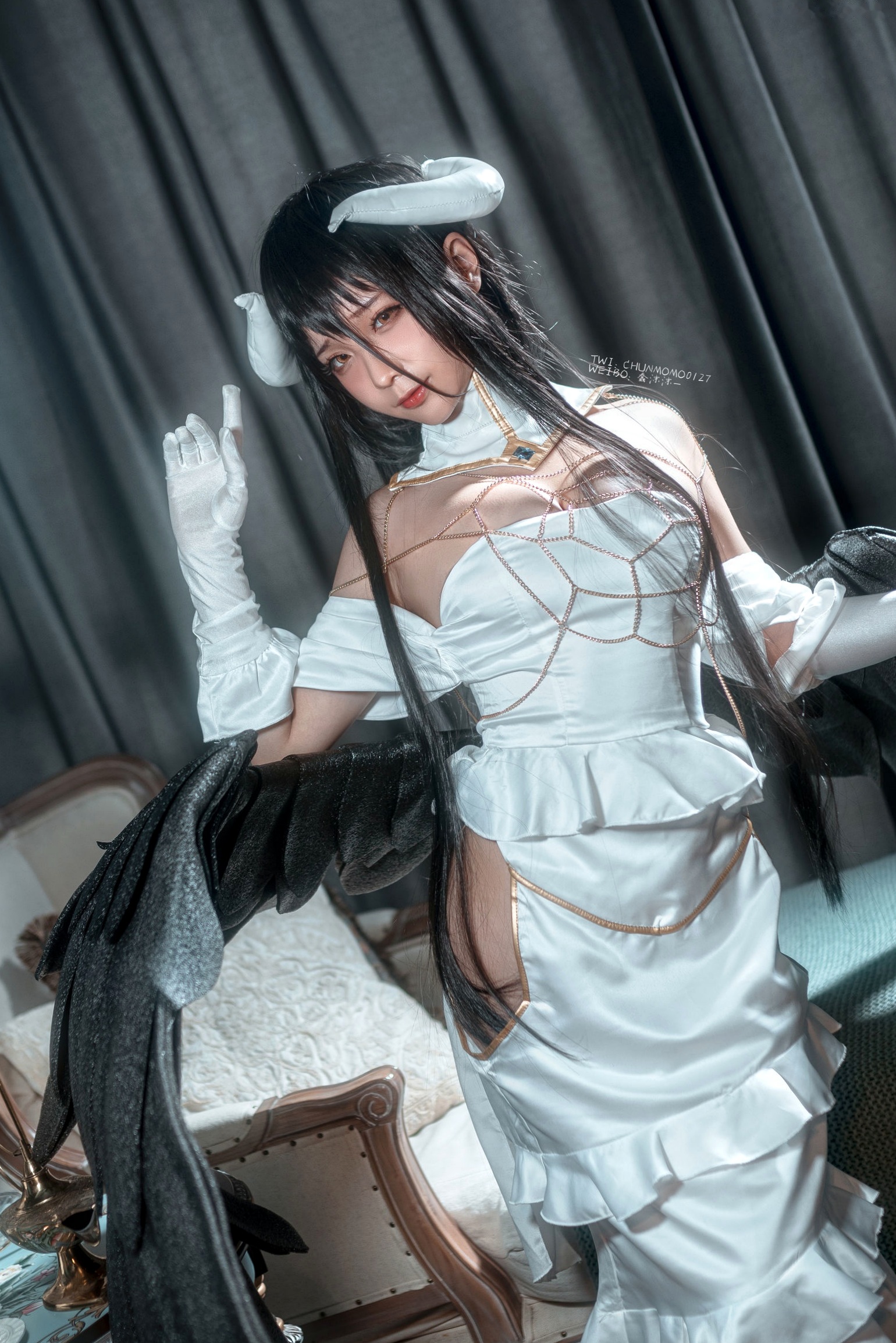 Gallery - 蠢沫沫-085-雅儿贝德原皮：极致还原动漫角色，华丽礼服展现暗黑御姐风，精美私房Cos作品角色扮演私房照冷艳御女郎 - Royal Lady  蠢沫沫女神私房照_秀色女神 - image 17