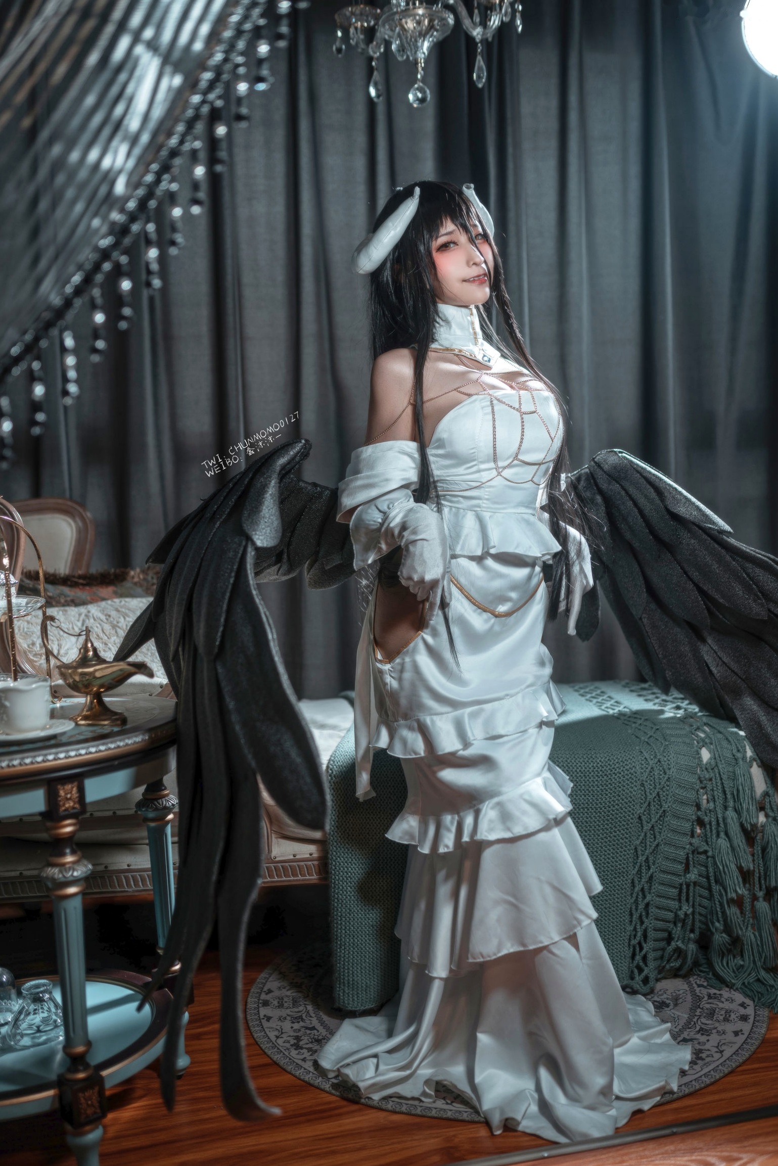 Gallery - 蠢沫沫-085-雅儿贝德原皮：极致还原动漫角色，华丽礼服展现暗黑御姐风，精美私房Cos作品角色扮演私房照冷艳御女郎 - Royal Lady  蠢沫沫女神私房照_秀色女神 - image 22