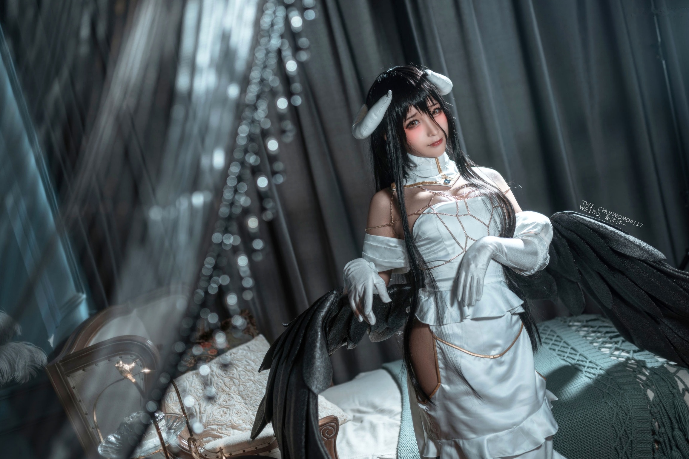 Gallery - 蠢沫沫-085-雅儿贝德原皮：极致还原动漫角色，华丽礼服展现暗黑御姐风，精美私房Cos作品角色扮演私房照冷艳御女郎 - Royal Lady  蠢沫沫女神私房照_秀色女神 - image 26