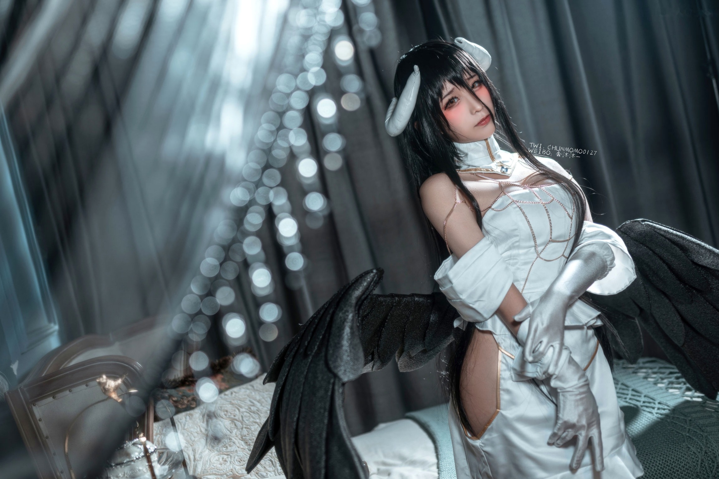 Gallery - 蠢沫沫-085-雅儿贝德原皮：极致还原动漫角色，华丽礼服展现暗黑御姐风，精美私房Cos作品角色扮演私房照冷艳御女郎 - Royal Lady  蠢沫沫女神私房照_秀色女神 - image 27