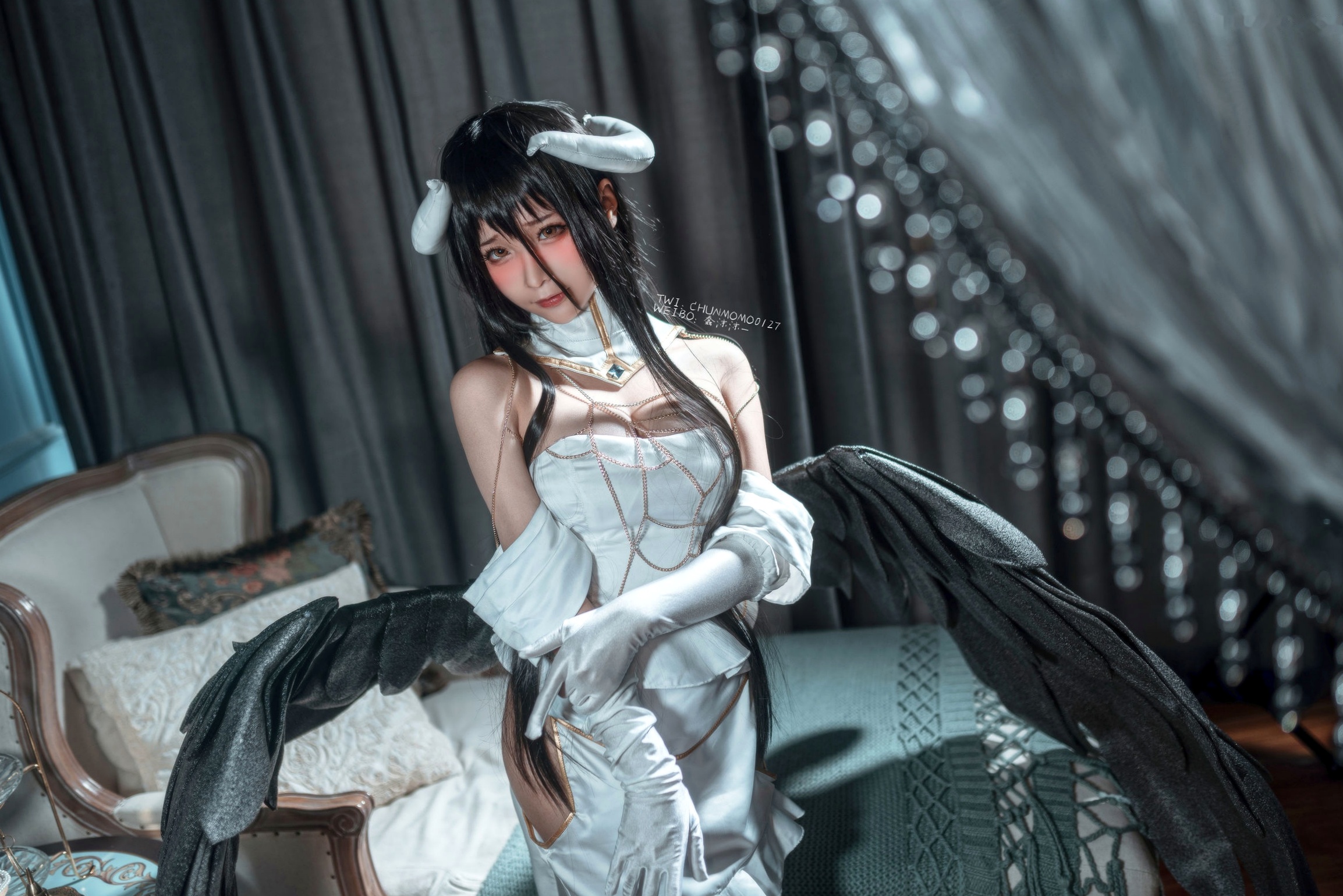 Gallery - 蠢沫沫-085-雅儿贝德原皮：极致还原动漫角色，华丽礼服展现暗黑御姐风，精美私房Cos作品角色扮演私房照冷艳御女郎 - Royal Lady  蠢沫沫女神私房照_秀色女神 - image 29
