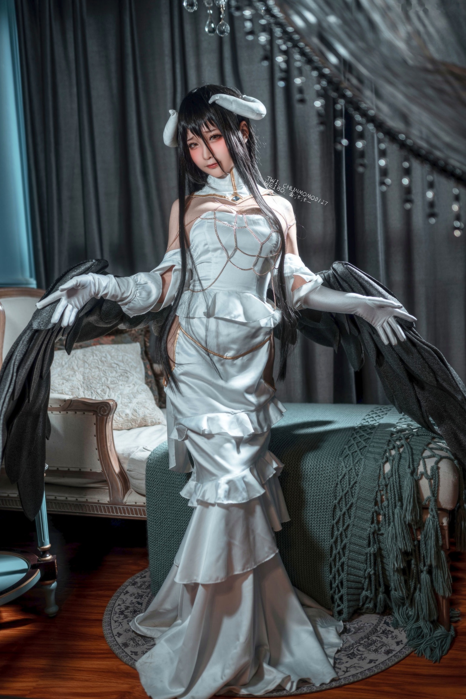 Gallery - 蠢沫沫-085-雅儿贝德原皮：极致还原动漫角色，华丽礼服展现暗黑御姐风，精美私房Cos作品角色扮演私房照冷艳御女郎 - Royal Lady  蠢沫沫女神私房照_秀色女神 - image 30