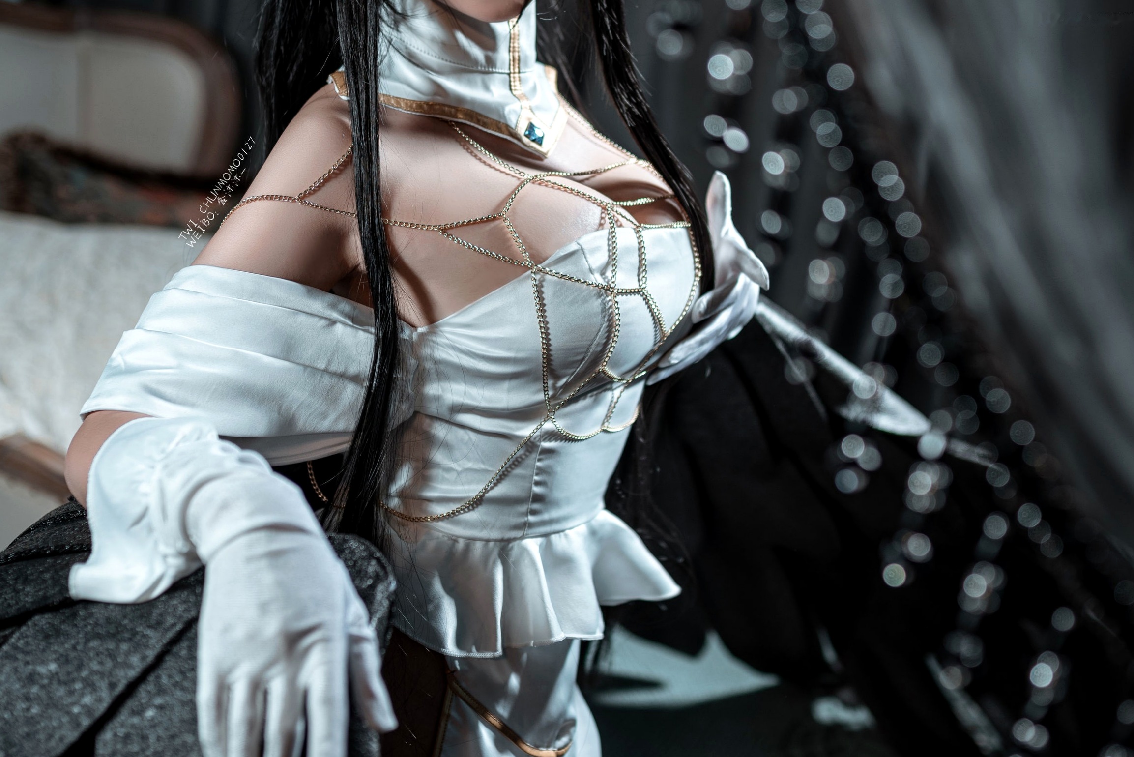 Gallery - 蠢沫沫-085-雅儿贝德原皮：极致还原动漫角色，华丽礼服展现暗黑御姐风，精美私房Cos作品角色扮演私房照冷艳御女郎 - Royal Lady  蠢沫沫女神私房照_秀色女神 - image 35