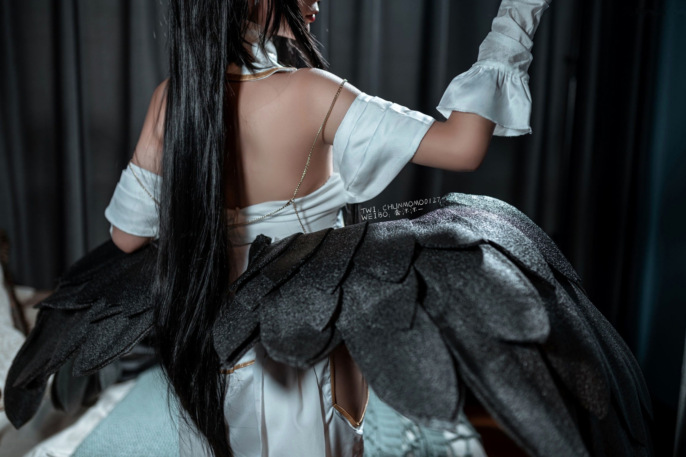 Gallery - 蠢沫沫-085-雅儿贝德原皮：极致还原动漫角色，华丽礼服展现暗黑御姐风，精美私房Cos作品角色扮演私房照冷艳御女郎 - Royal Lady  蠢沫沫女神私房照_秀色女神 - image 38
