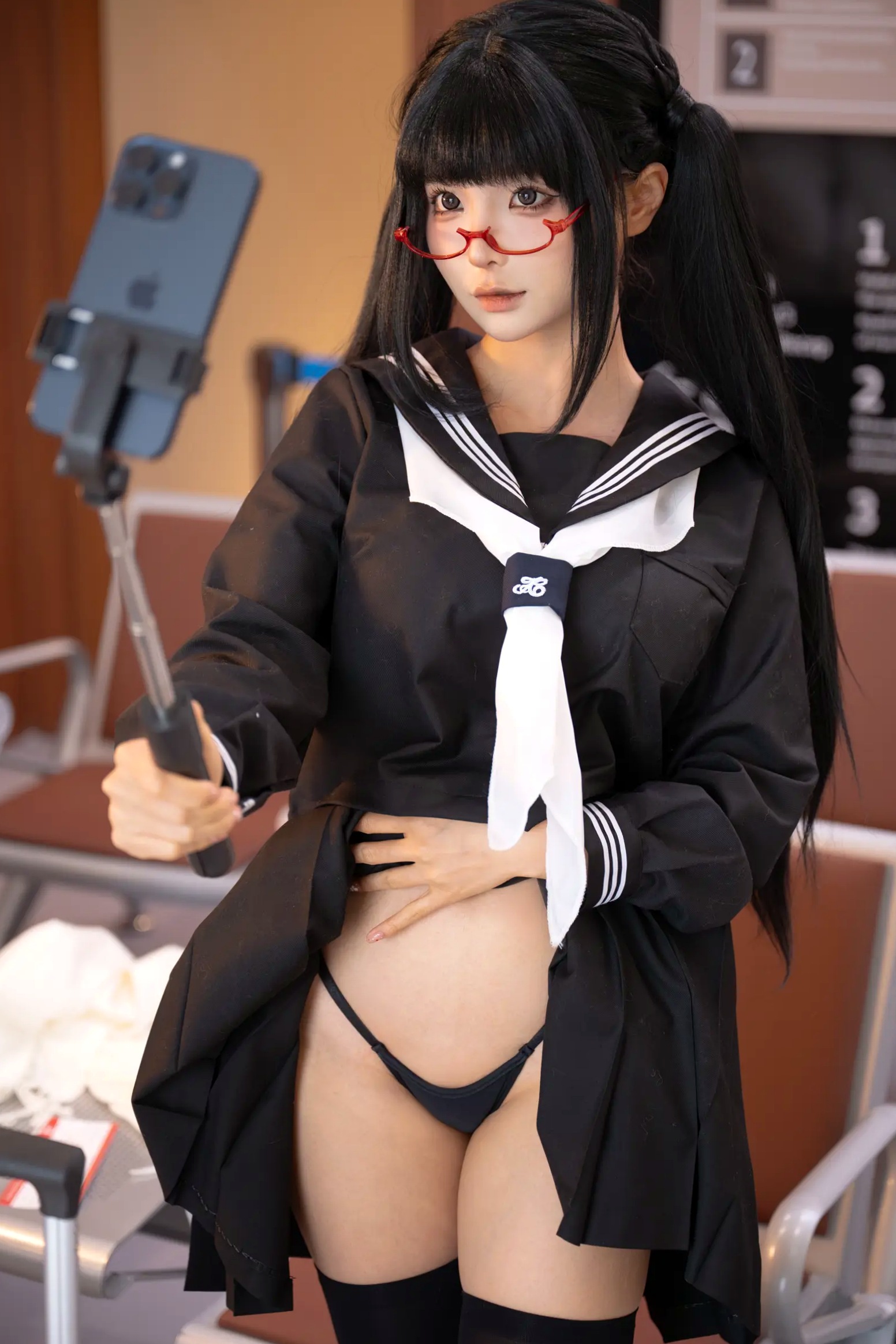 Gallery - 蠢沫沫私房大尺度写真：甜欲制服诱惑，极致身材展现 [150P]制服诱惑私房照萌系性感 蠢沫沫女神私房照_秀色女神 - image 9