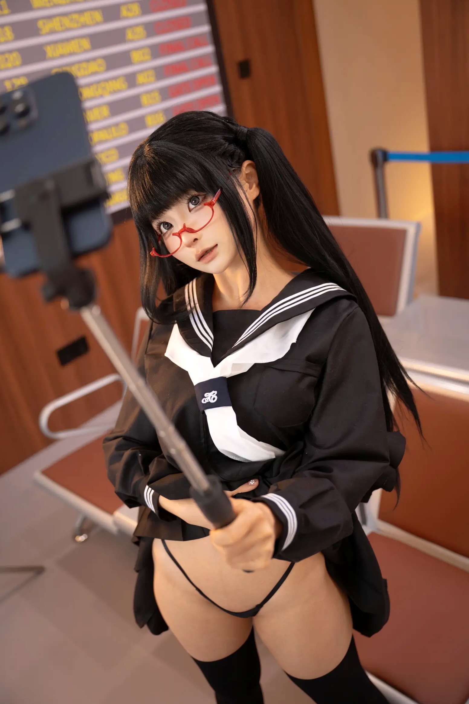 Gallery - 蠢沫沫私房大尺度写真：甜欲制服诱惑，极致身材展现 [150P]制服诱惑私房照萌系性感 蠢沫沫女神私房照_秀色女神 - image 11