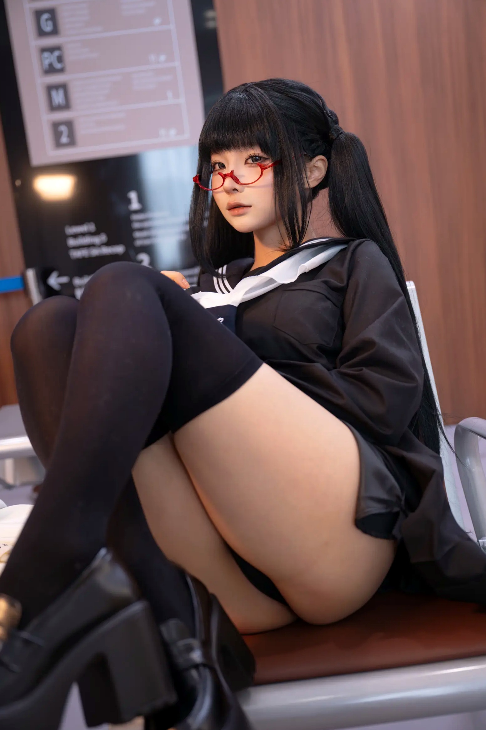 Gallery - 蠢沫沫私房大尺度写真：甜欲制服诱惑，极致身材展现 [150P]制服诱惑私房照萌系性感 蠢沫沫女神私房照_秀色女神 - image 20
