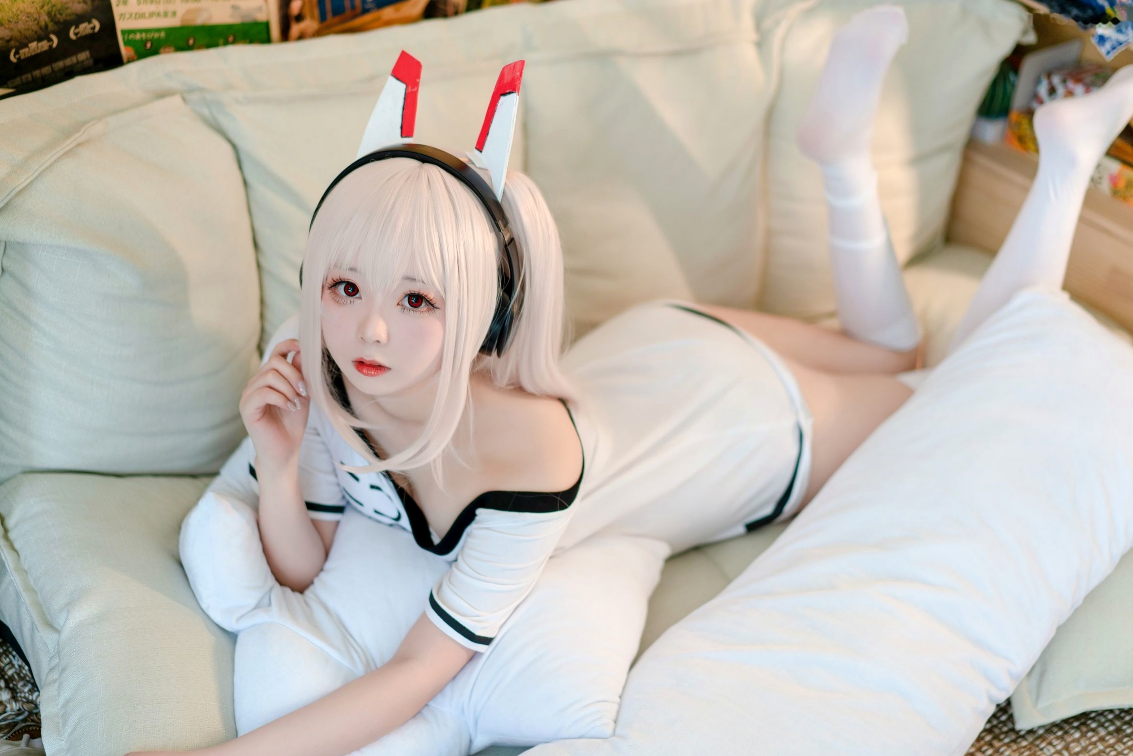 Gallery - 蠢沫沫-062-碧蓝航线绫波居家Cosplay纯白制服治愈萝莉写真角色扮演萌系私房照治愈系萝莉 蠢沫沫女神私房照_秀色女神 - image 33
