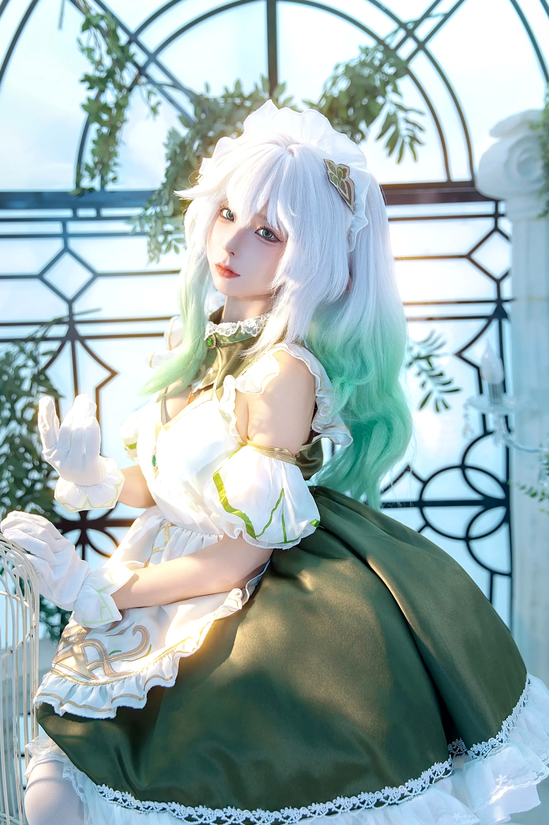 Gallery - 蠢沫沫纳西妲cosplay，原神角色扮演，治愈系清新萌系少女写真萌系角色扮演治愈系清新 蠢沫沫女神私房照_秀色女神 - image 3