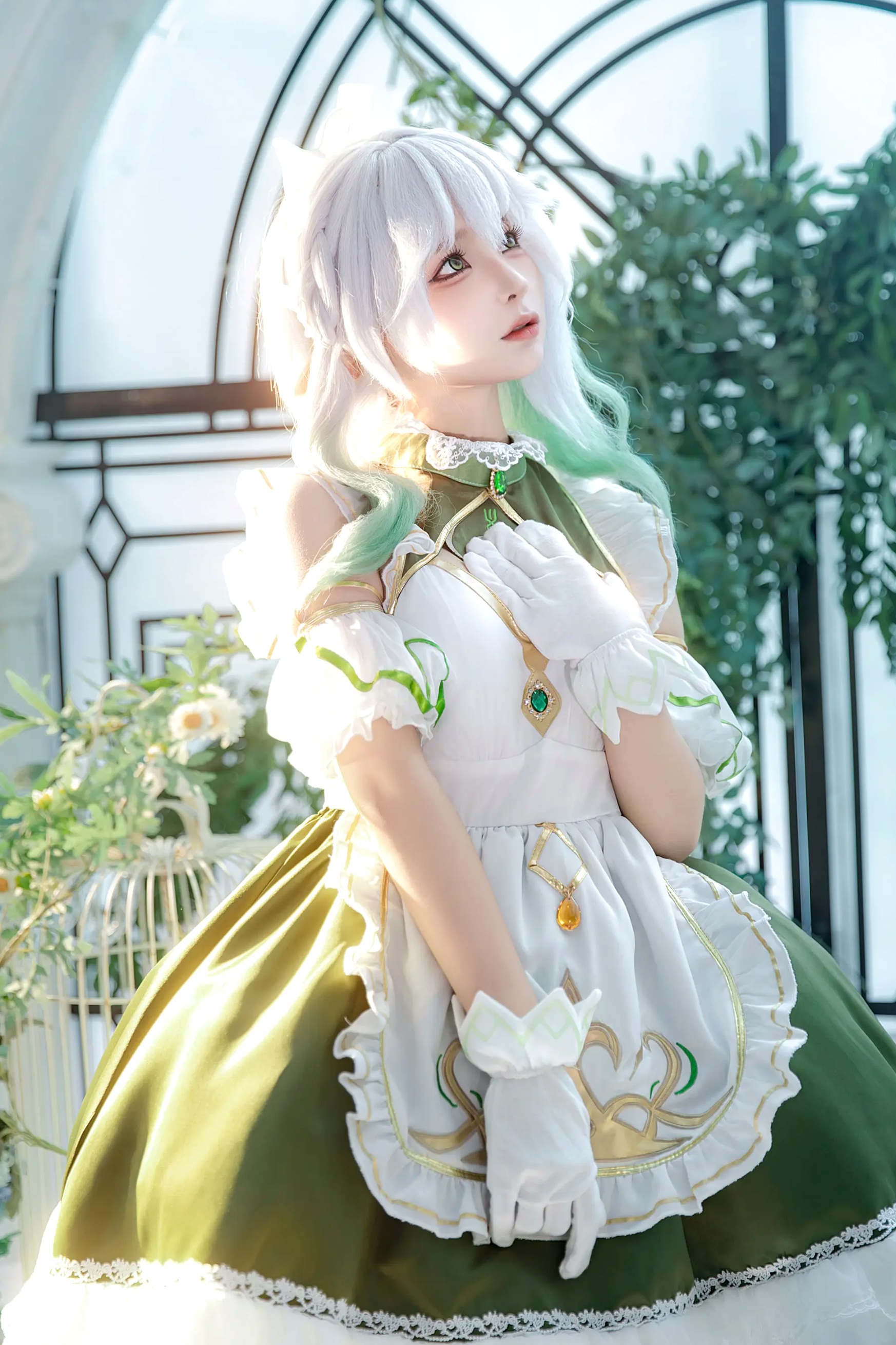 Gallery - 蠢沫沫纳西妲cosplay，原神角色扮演，治愈系清新萌系少女写真萌系角色扮演治愈系清新 蠢沫沫女神私房照_秀色女神 - image 7