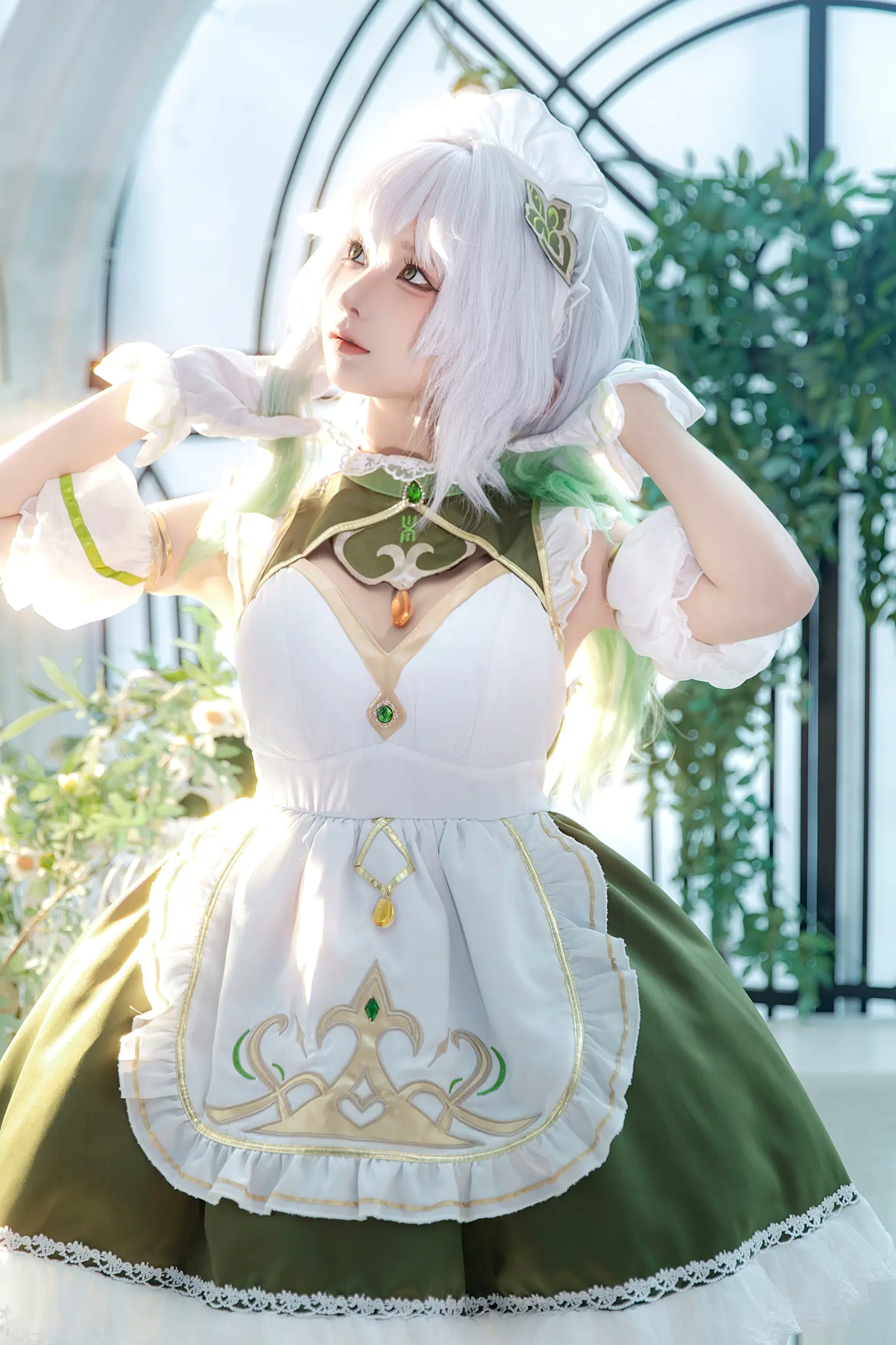 Gallery - 蠢沫沫纳西妲cosplay，原神角色扮演，治愈系清新萌系少女写真萌系角色扮演治愈系清新 蠢沫沫女神私房照_秀色女神 - image 8