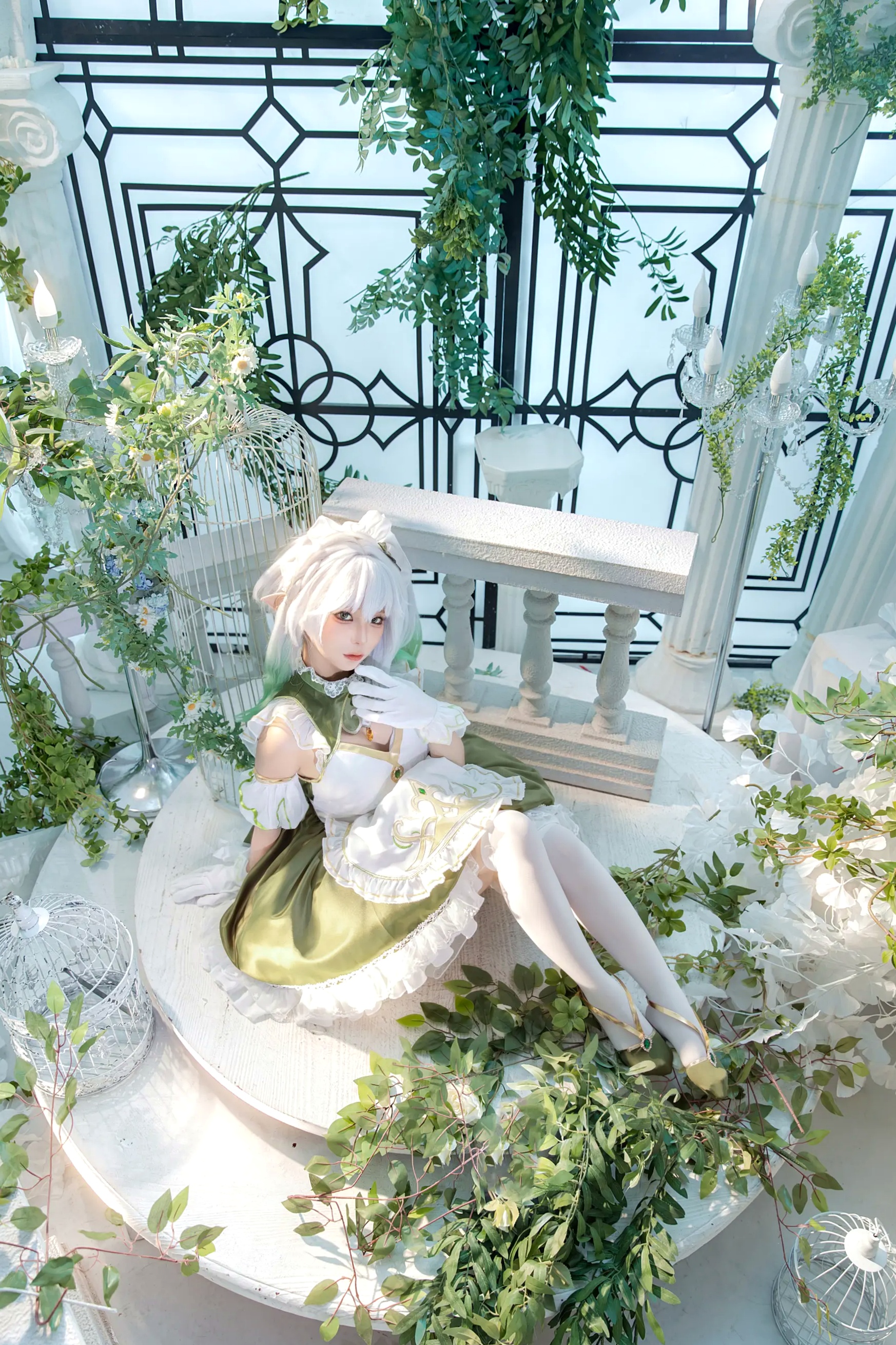 蠢沫沫纳西妲cosplay，原神角色扮演，治愈系清新萌系少女写真