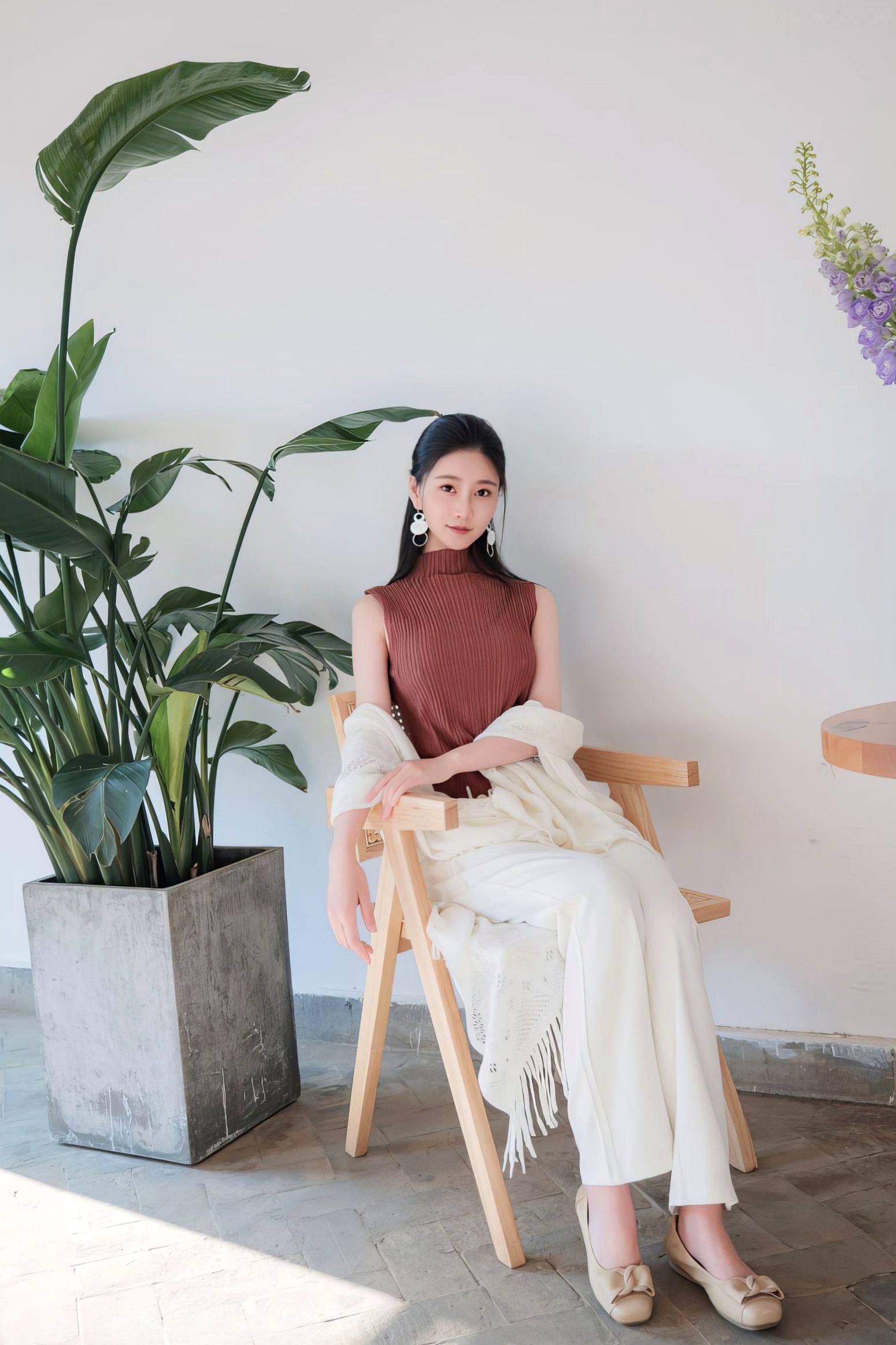 Gallery - 年年-午后惬意时光，户外阳台气质清新私房诱惑大尺度写真气质诱惑大尺度私房照清新 年年女神私房照_秀色女神 - image 1