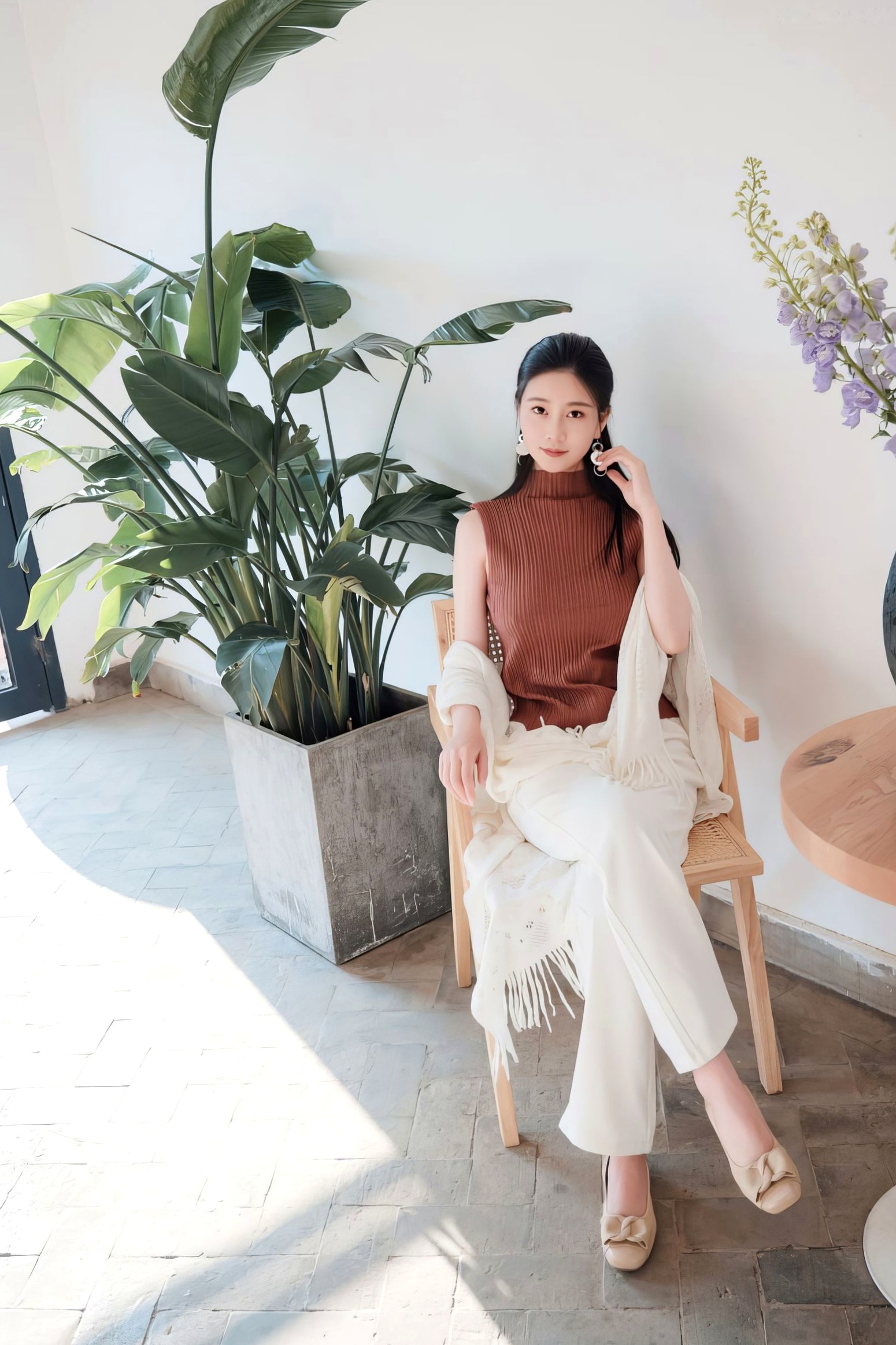 Gallery - 年年-午后惬意时光，户外阳台气质清新私房诱惑大尺度写真气质诱惑大尺度私房照清新 年年女神私房照_秀色女神 - image 2