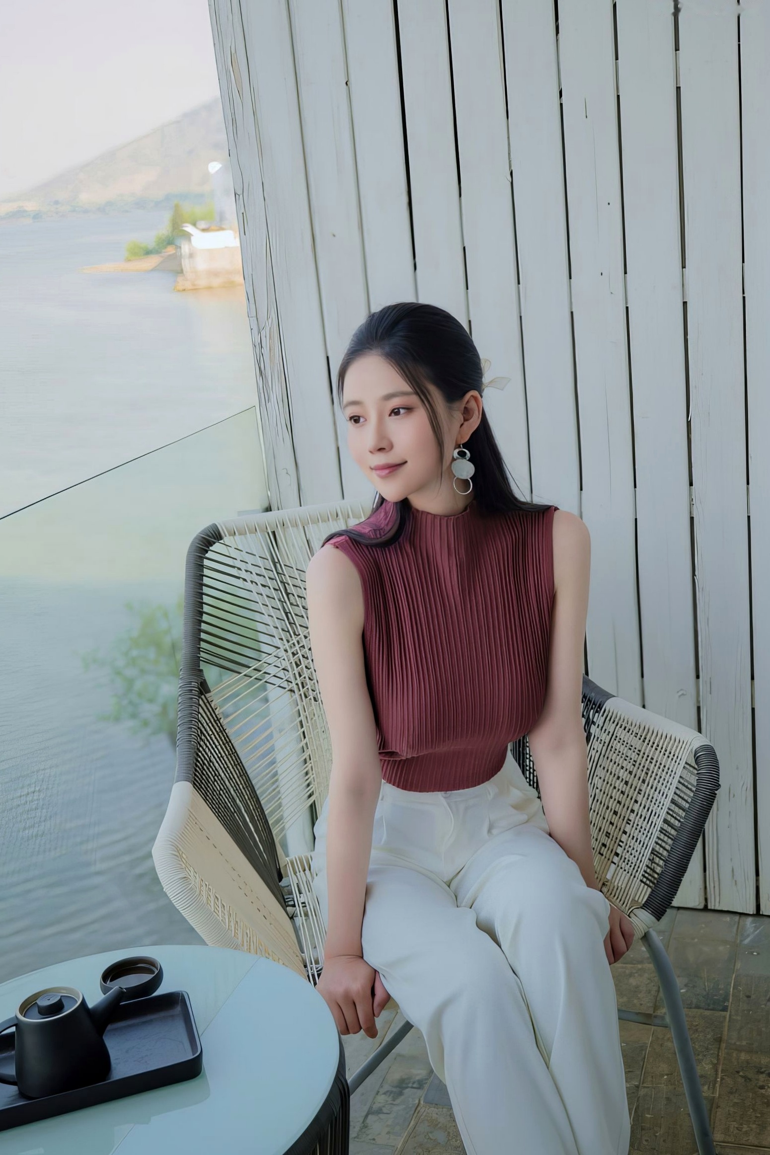 Gallery - 年年-午后惬意时光，户外阳台气质清新私房诱惑大尺度写真气质诱惑大尺度私房照清新 年年女神私房照_秀色女神 - image 16