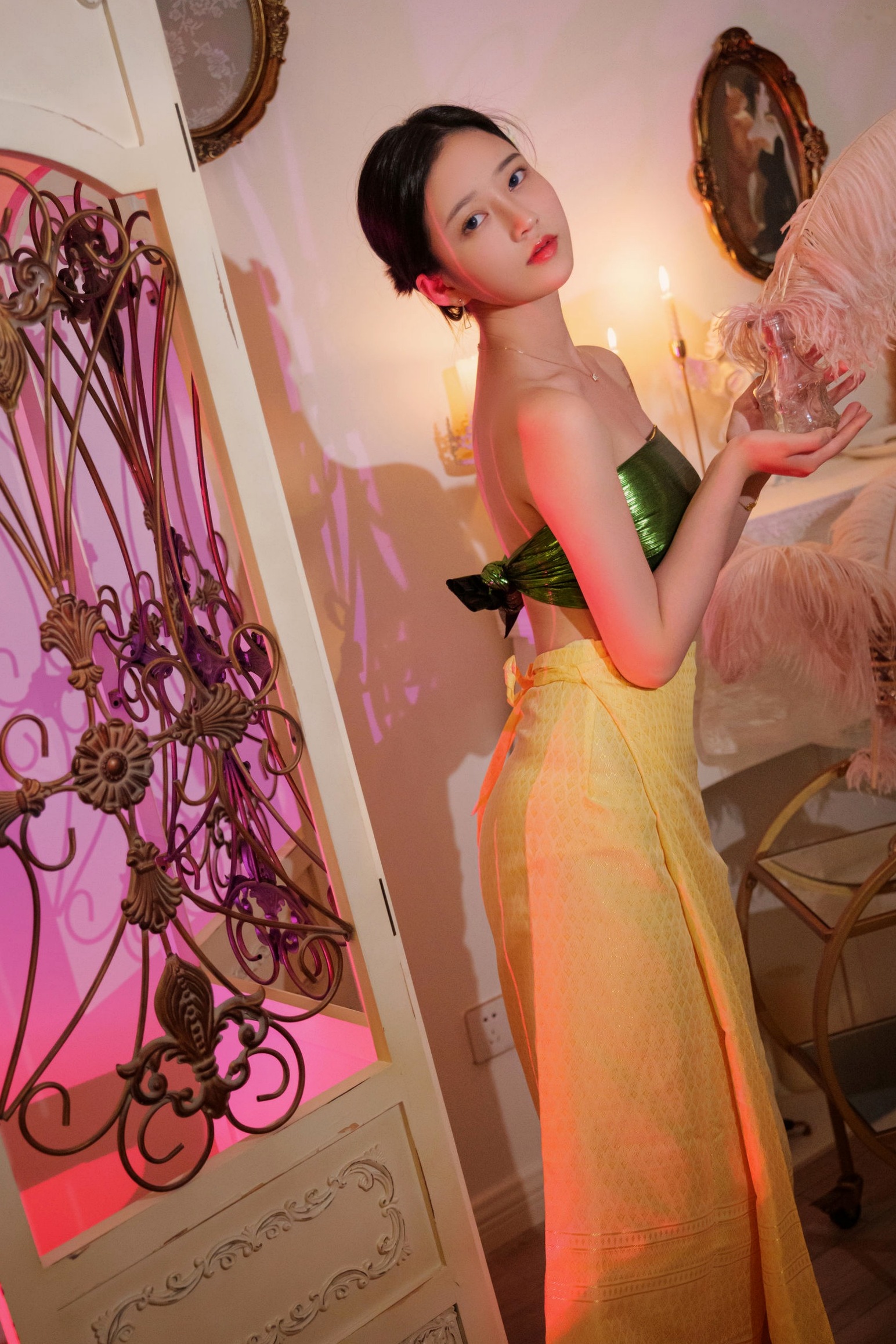 Gallery - 年年-玉兔公主：东南亚风情传统服饰夜景大片，唯美古风意境，优雅清纯女神气质泰国角色扮演清纯 年年女神私房照_秀色女神 - image 20