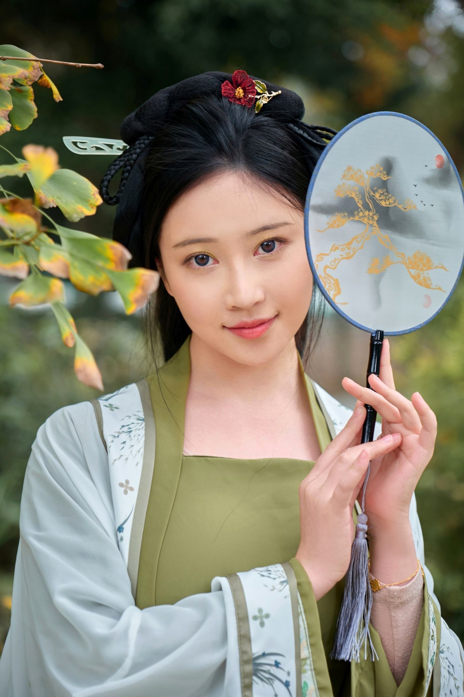 Gallery - 年年Nnian-秋兮：古风汉服户外私房，绝美少女秋日林间大尺度唯美写真户外私房照大尺度清纯气质 年年女神私房照_秀色女神 - image 41
