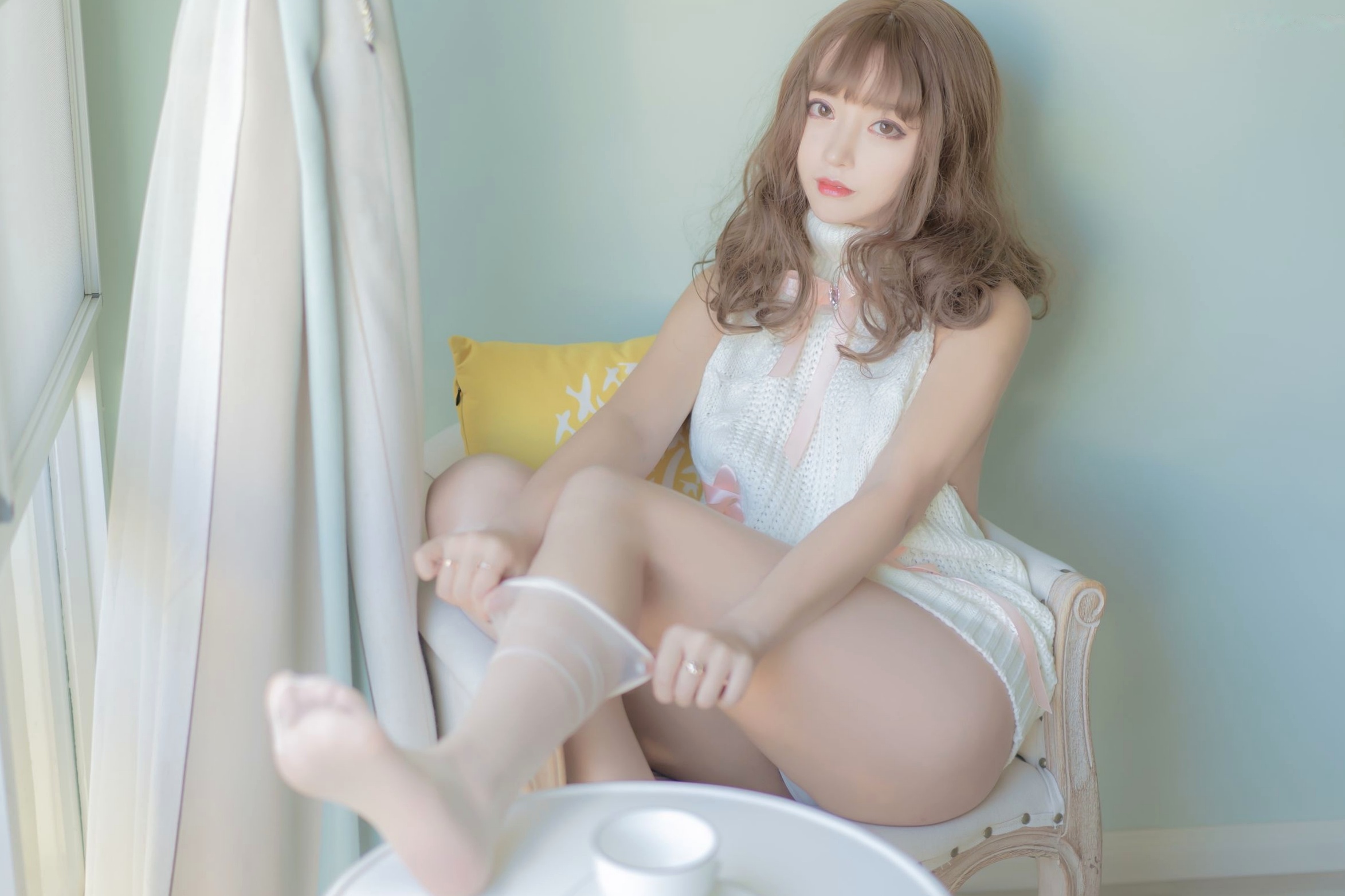 Gallery - 过期米线线喵-063-露背毛衣 过期米线线喵女神私房照_秀色女神 - image 26